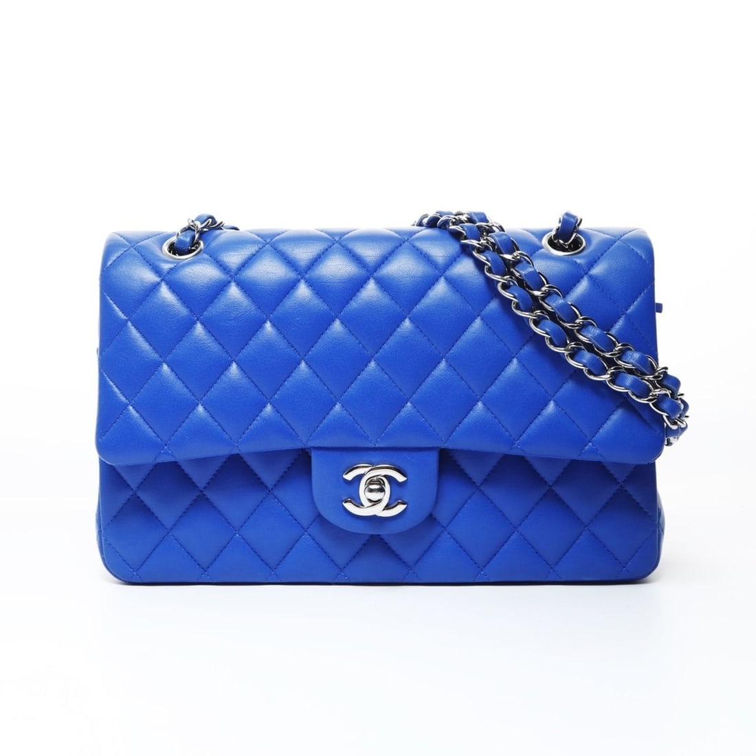 CHANEL Matelasse 2017-2018 Double Flap Shoulder Bag, Blue, WS26505 (1 of 15)