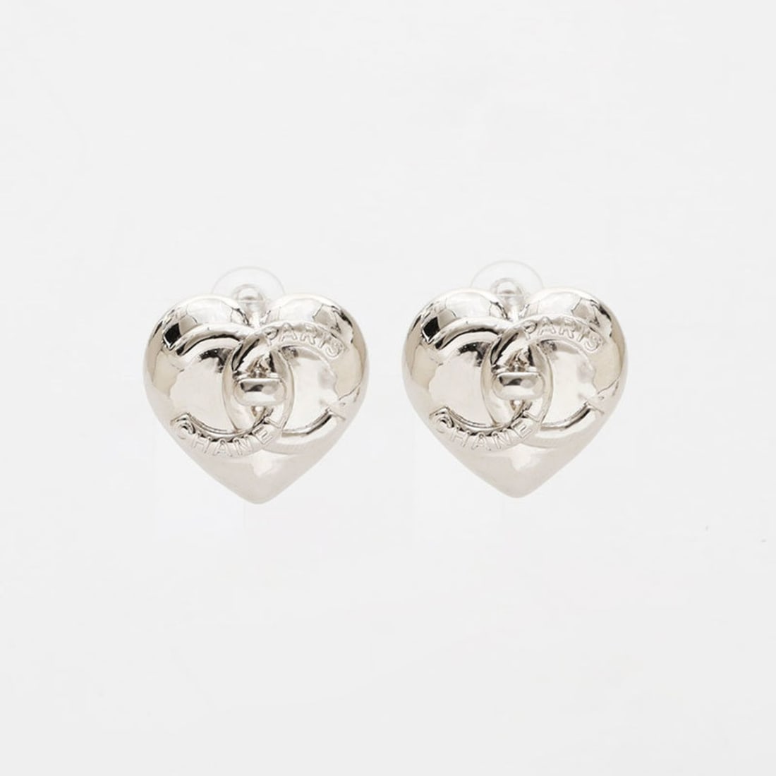 CHANEL B22B Heart Coco Mark 2022 Earrings, Gold, WS21529 (1 of 20)