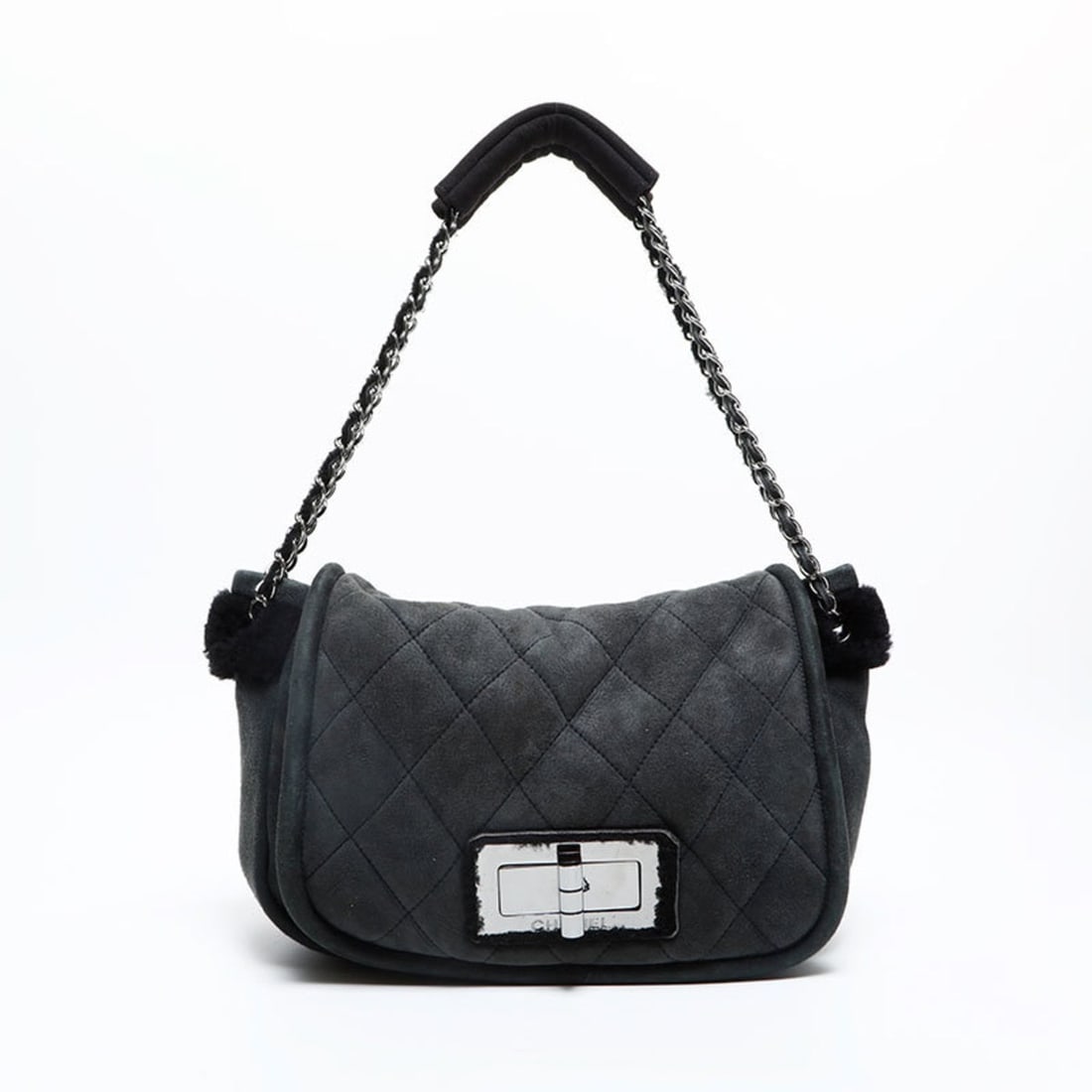 CHANEL Suede Flap Boa 2.55 Mouton Shoulder Bag, Black, WS23145: --- Catalog ---Category: SizeSize (HxWxD): 20cm x 30cm x 10cm / 7.87'' x 11.81'' x 3.93''Category: DesignType: Shoulder bagColor: BlackGender: WomenCategory: GeneralBrand: ChanelCountry of Origin: Fra