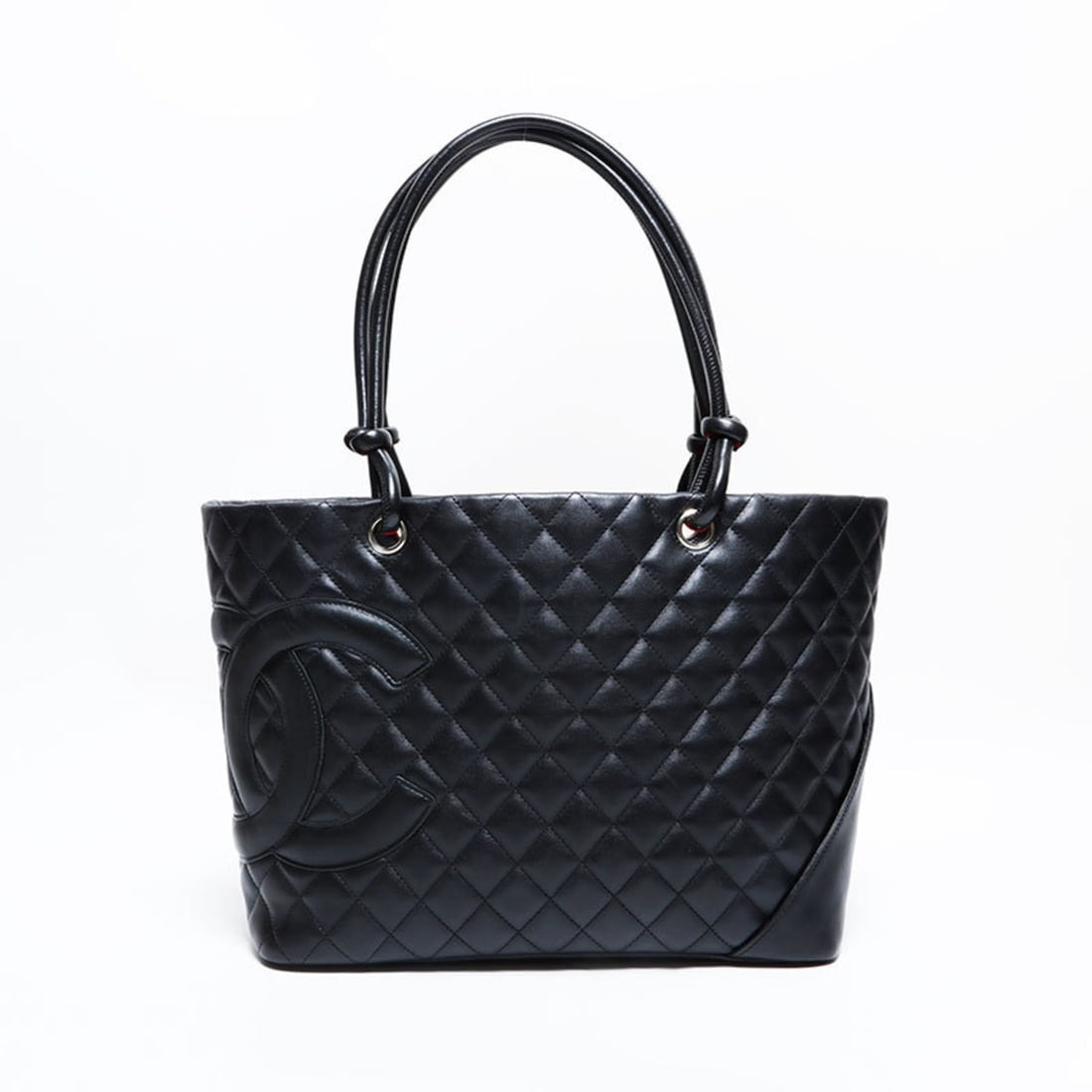 CHANEL Cambon Lambskin Tote Bag, Black, WS22809 (1 of 18)