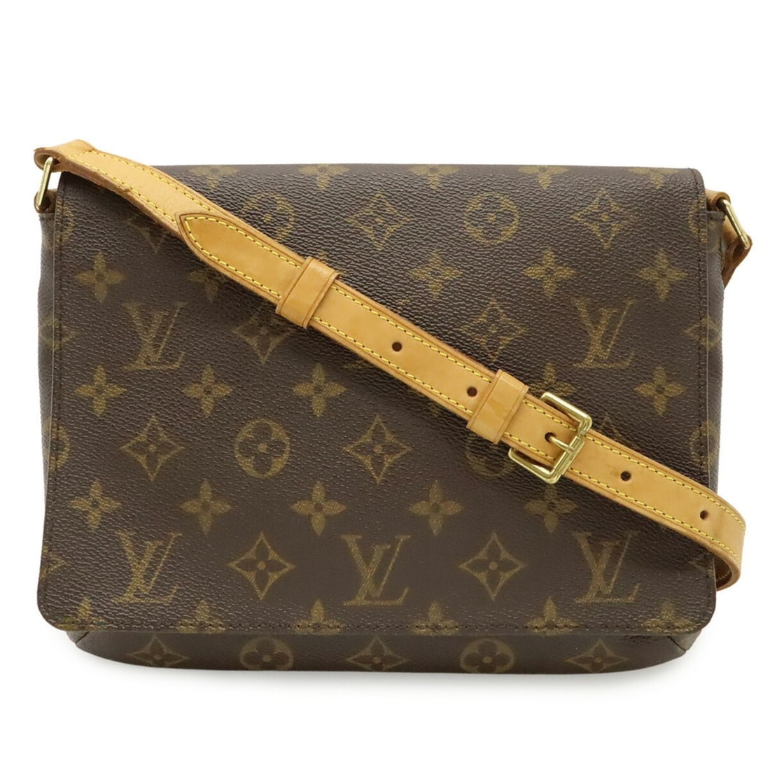 LOUIS VUITTON Monogram Musette Tango Short Shoulder Bag M51257: --- Catalog ---Category: SizeSize (HxWxD): 20cm x 26cm x 4cm / 7.87'' x 10.23'' x 1.57''Category: DesignType: Shoulder bagColor: Brown, MonogramGender: Men,WomenMaterial: Monogram Category: GeneralMPN