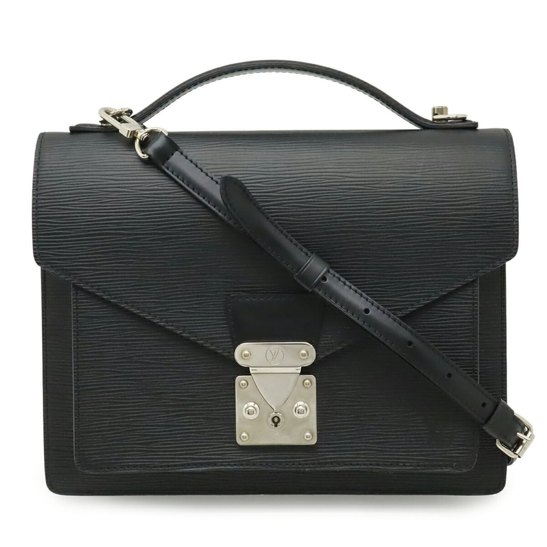 LOUIS VUITTON Epi Monceau Second Bag, Handbag, Shoulder Noir, Black, Non-sticky, Key Missing, M52792: --- Catalog ---Category: SizeSize (HxWxD): 22.5cm x 28cm x 6.5cm / 8.85'' x 11.02'' x 2.55''Category: DesignType: Handbag, Shoulder bagColor: Black, NoirGender: Women,MenMaterial: Epi leather Outer Po