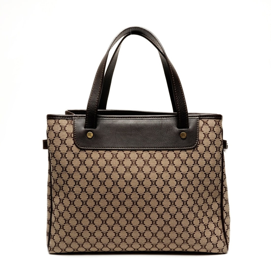 Celine Macadam Canvas Handbag, Brown, WS25588: --- Catalog ---Category: SizeSize (HxWxD): 21cm x 26cm x 9cm / 8.26'' x 10.23'' x 3.54''Category: DesignType: HandbagColor: BrownGender: WomenCategory: GeneralBrand: CelineCountry of Origin: Italy---