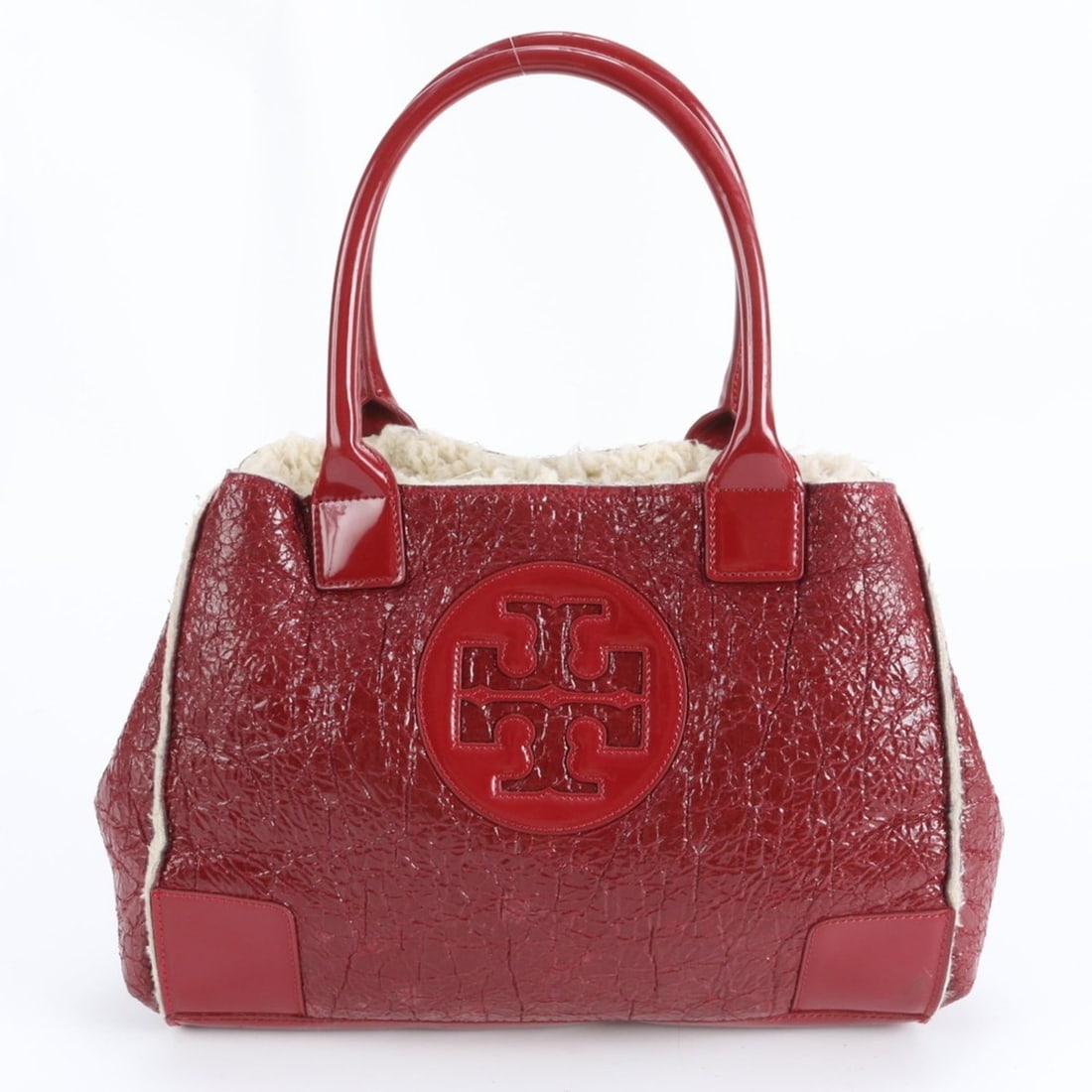 Tory Burch Boa Double T Red Leather Tote Bag Shoulder Handbag Women's: --- Catalog ---Category: SizeSize (HxWxD): 25cm x 35cm x 10cm / 9.84'' x 13.77'' x 3.93''Category: DesignType: Handbag, Tote bagColor: Red colorGender: WomenMaterial: Leather Category: GeneralBrand: T