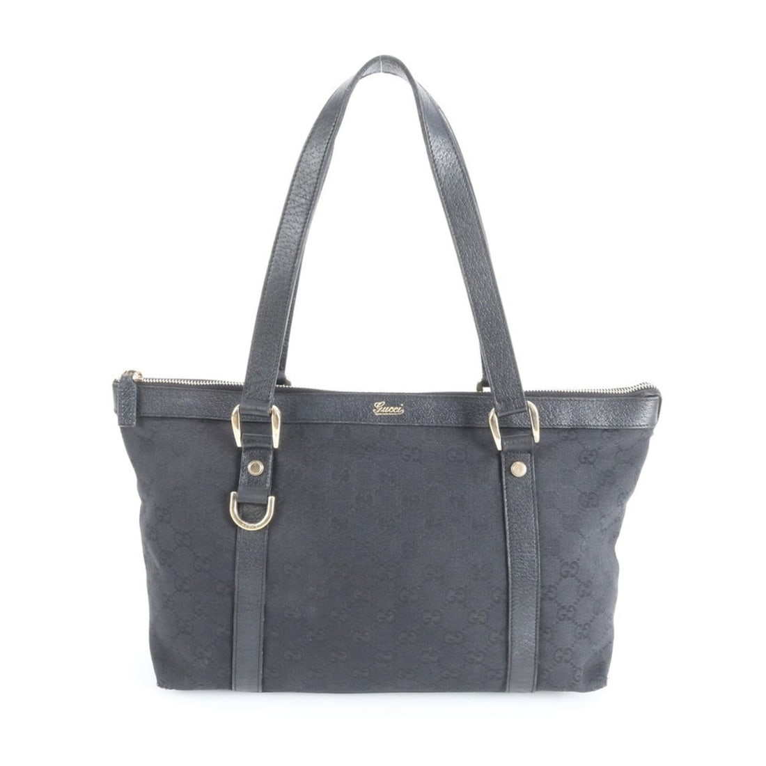 Gucci GG Canvas Abbey 141470 Leather Tote Bag Shoulder Black Women's: --- Catalog ---Category: SizeSize (HxWxD): 20cm x 38cm x 13cm / 7.87'' x 14.96'' x 5.11''Category: DesignType: Tote bagColor: BlackGender: WomenMaterial: Leather , Canvas Category: GeneralMPN: 141470B