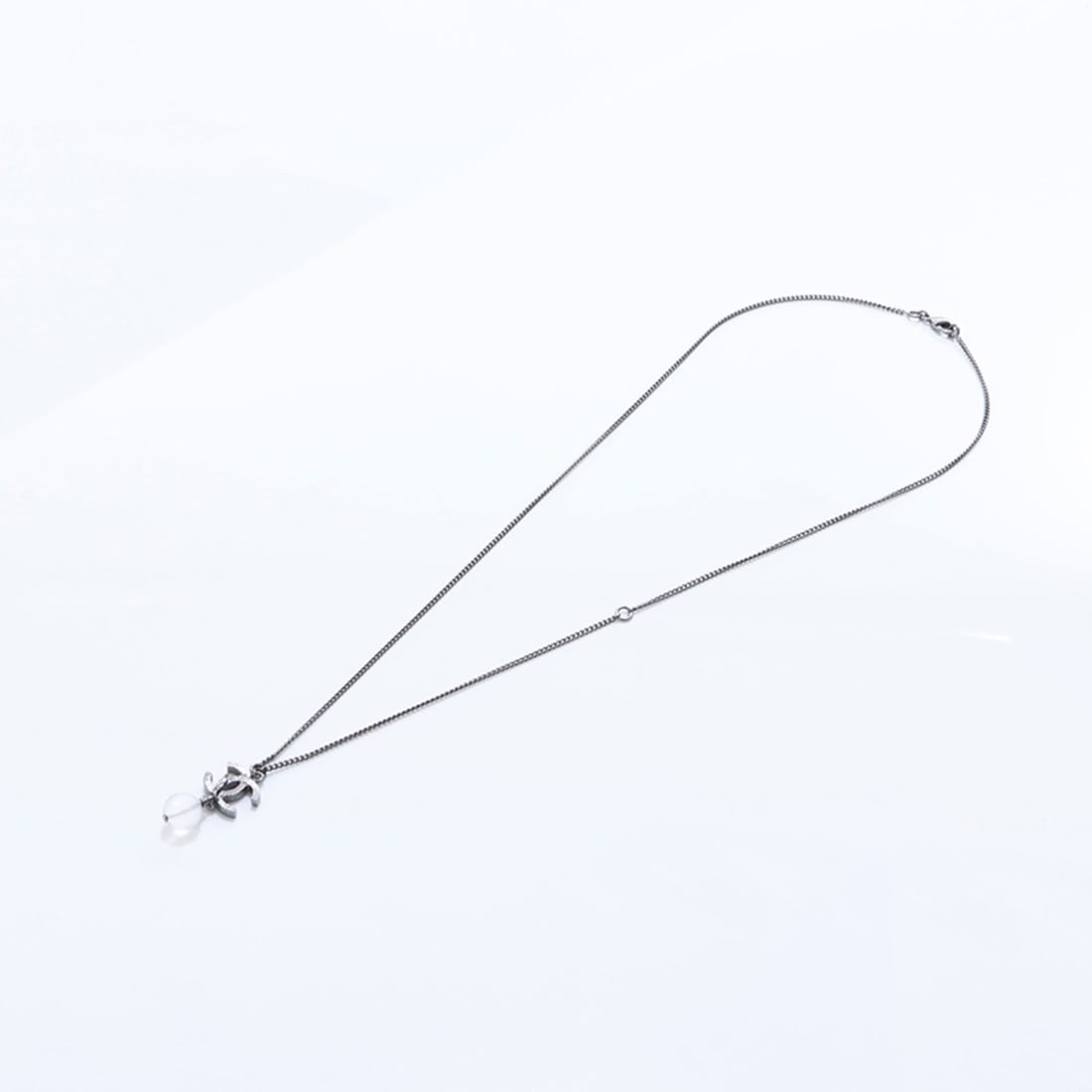 CHANEL Coco Mark Necklace in Silver WS7259: --- Catalog ---Category: SizePendant Size: 30mm x 17mm / 1.18'' x 0.66''Neck Circumference: 60 cm / 23.62''Category: DesignColor: SilverGender: WomenNecklace Type: NecklaceCategory: GeneralBrand: Chan