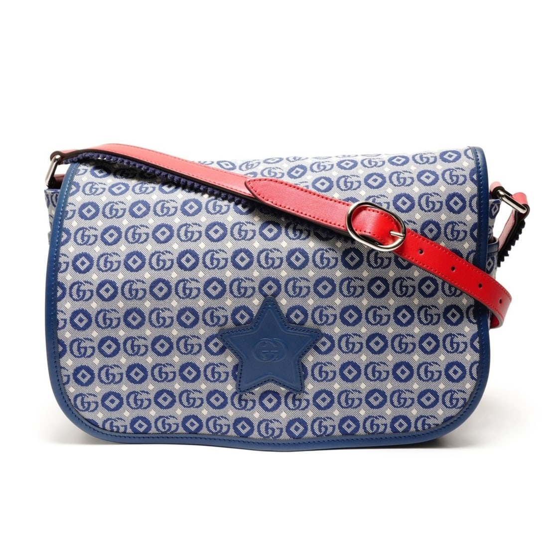 Gucci Children's Messenger Bag Shoulder Blue WS26377: --- Catalog ---Category: SizeSize (HxWxD): 21cm x 33cm x 8cm / 8.26'' x 12.99'' x 3.14''Category: DesignType: Messenger bag, Shoulder bagColor: BlueGender: WomenCategory: GeneralBrand: GucciCountry of