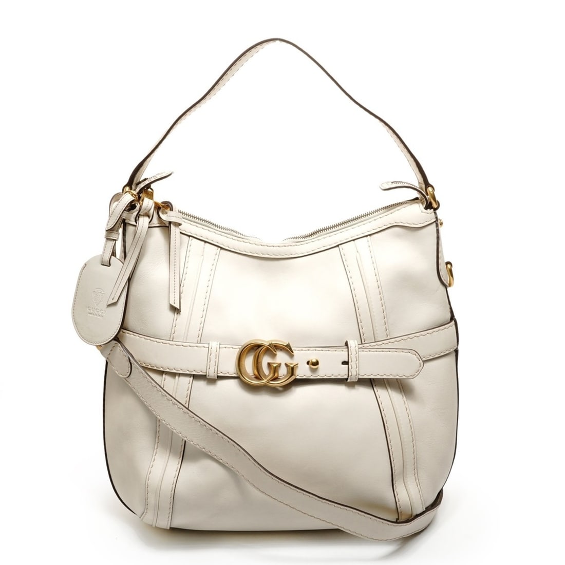 Gucci GG Marmont Leather Tote/Shoulder Bag, White, WS26426: --- Catalog ---Category: SizeSize (HxWxD): 33cm x 40cm x 15cm / 12.99'' x 15.74'' x 5.9''Category: DesignType: Shoulder bag, Tote bagColor: WhiteGender: WomenCategory: GeneralBrand: GucciCountry of Or