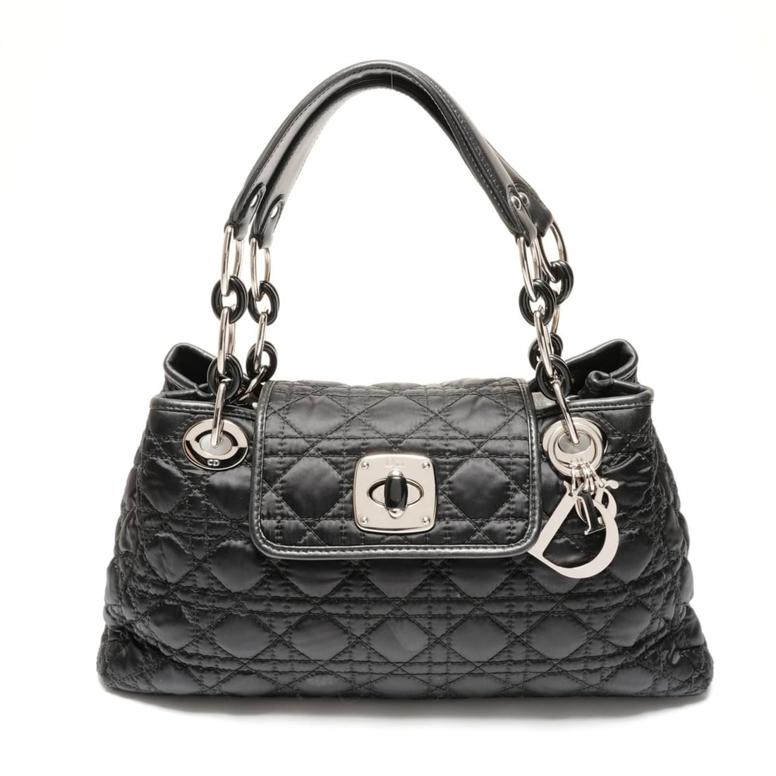 Christian Dior Cannage Quilted Handbag, Black, WS27233: --- Catalog ---Category: SizeSize (HxWxD): 21cm x 37cm x 11cm / 8.26'' x 14.56'' x 4.33''Category: DesignType: HandbagColor: BlackGender: WomenCategory: GeneralBrand: Christian DiorCountry of Origin: