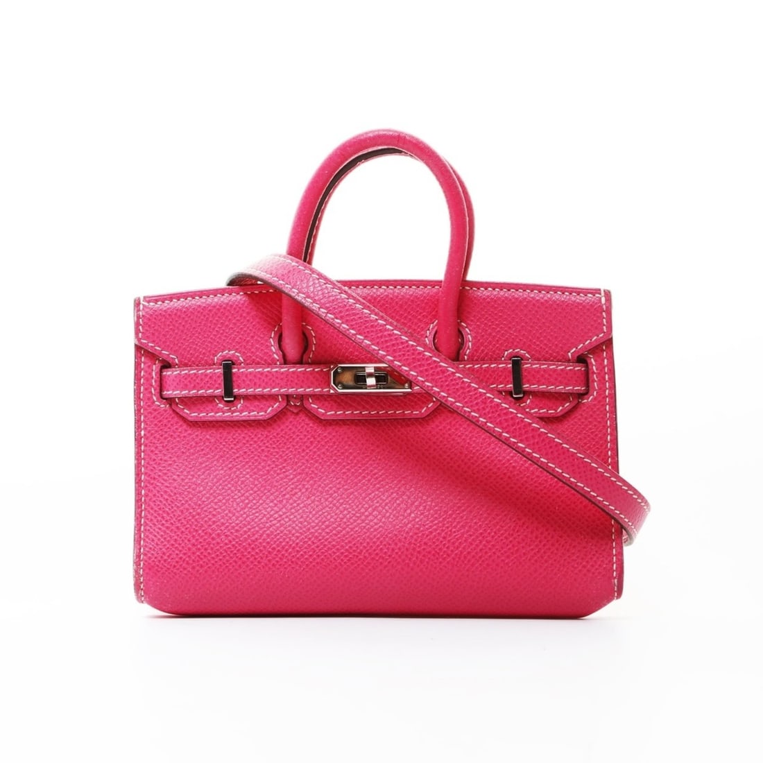 Hermès HERMES ?O stamp, 2011 Tiny Birkin Epson mini shoulder bag, pink, WS26572: --- Catalog ---Category: SizeSize (HxWxD): 9cm x 14cm x 2.5cm / 3.54'' x 5.51'' x 0.98''Category: DesignType: Shoulder bagColor: PinkGender: WomenCategory: GeneralBrand: HermesCountry of Origin: Franc