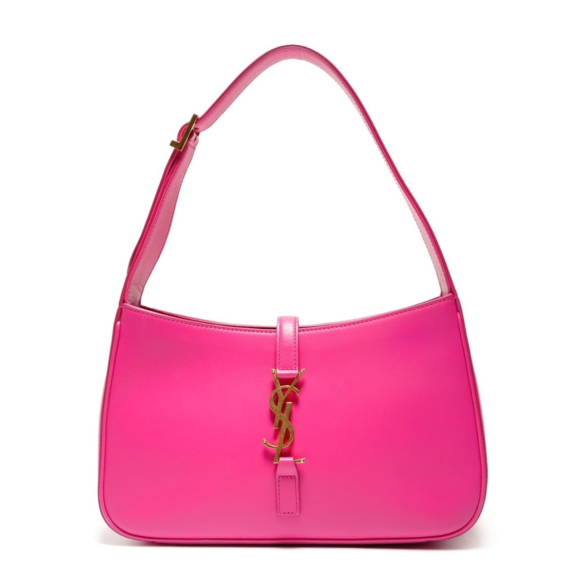 Yves Saint Laurent Le 5 A 7 Leather Hobo Shoulder Bag, Pink, WS26456: --- Catalog ---Category: SizeSize (HxWxD): 14cm x 25cm x 6cm / 5.51'' x 9.84'' x 2.36''Strap Length: 43cm - 48cm / 16.92'' - 18.89''Category: DesignType: Shoulder bagColor: PinkGender: WomenMaterial: