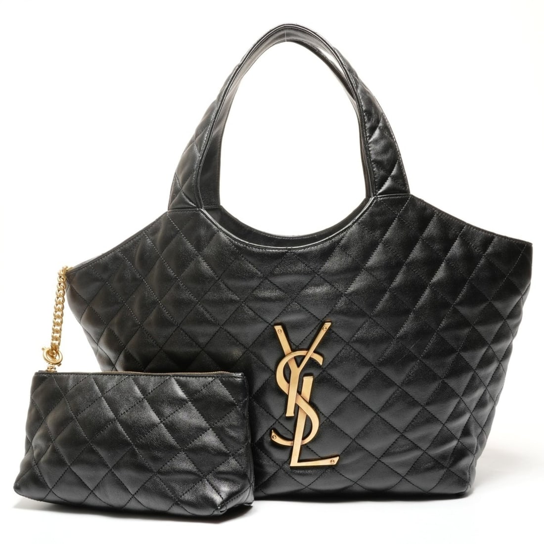 Yves Saint Laurent Ikar Maxi Shopping Tote Bag, Black, WS27351: --- Catalog ---Category: SizeSize (HxWxD): 32cm x 50cm x 15cm / 12.59'' x 19.68'' x 5.9''Strap Length: 45cm / 17.71''Category: DesignType: Tote bagColor: BlackGender: WomenCategory: GeneralBrand: Yves