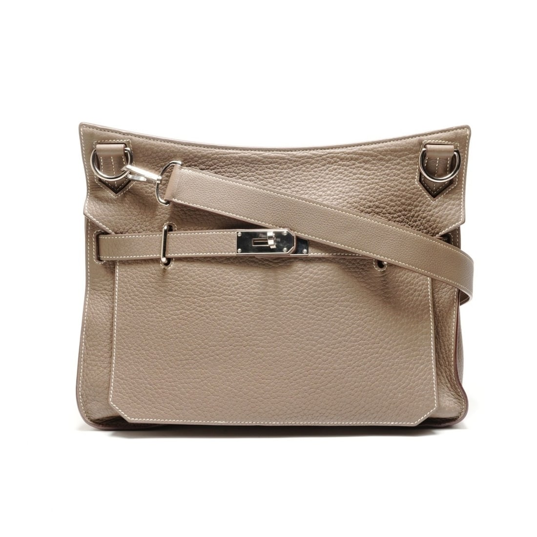 Hermes Hermès 2009 Gypsiere 34 Taurillon Clemence Shoulder Bag, Gray, WS26319, Stamped with M: --- Catalog ---Category: SizeSize (HxWxD): 14cm x 25cm x 7cm / 5.51'' x 9.84'' x 2.75''Strap Length: 105cm / 41.33''Category: DesignType: Shoulder bagColor: GrayGender: WomenMaterial: Taurillon clemen