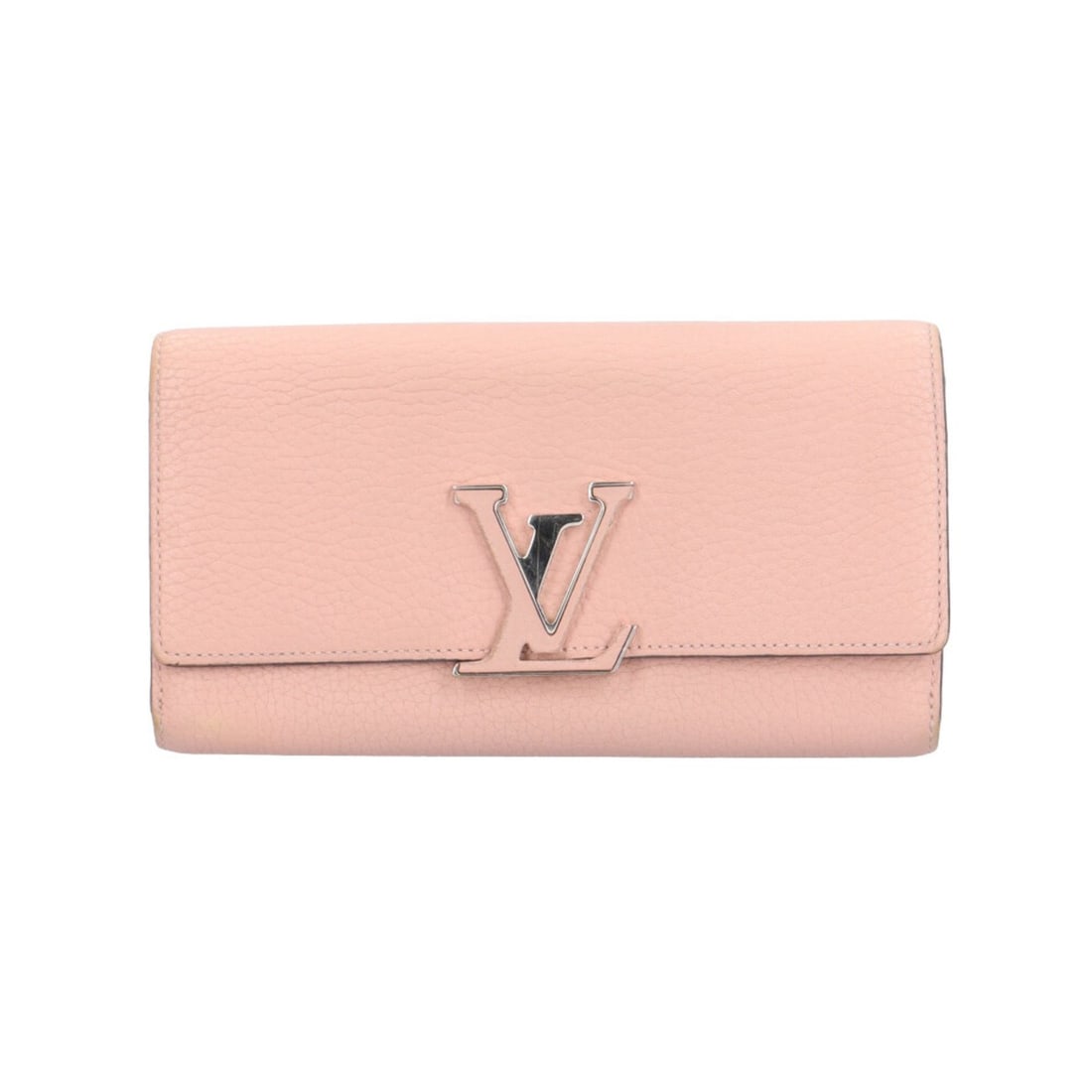 Pre-owned Louis Vuitton Portefeuille Capucines long wallet in Taurillon leather, M61250, for women.: --- Catalog ---Category: SizeWeight: 250g / 8.81oz.Size (HxWxD): 10.5cm x 19.5cm x 2.5cm / 4.13'' x 7.67'' x 0.98''Category: DesignType: Coin purse/coin caseColor: Galle, Magnolia, Or, PinkGender: Wom