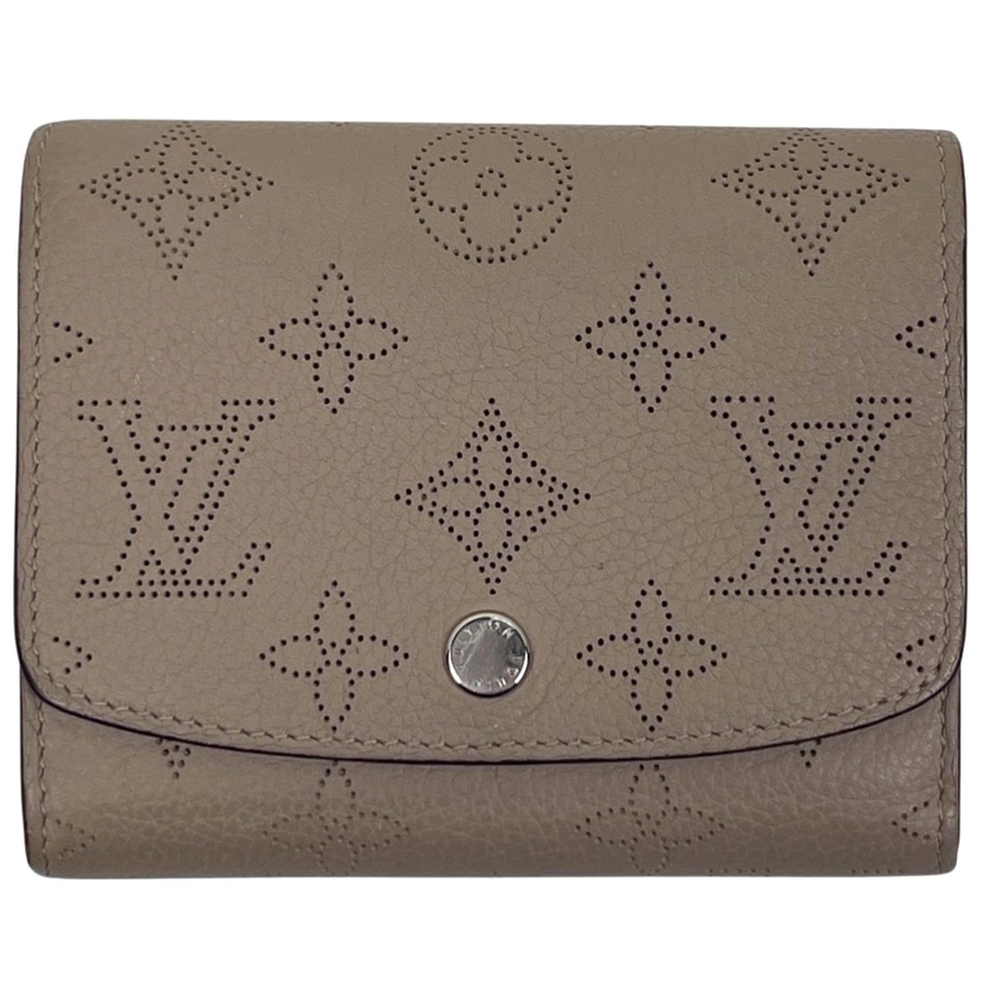 Louis Vuitton Portefeuille Iris Compact Bi-fold Wallet with Bill Compartment and Coin Purse,: --- Catalog ---Category: SizeSize (HxWxD): 9.5cm x 12cm x 3cm / 3.74'' x 4.72'' x 1.18''Category: DesignType: Wallet (bi-fold)Color: GalleGender: WomenMaterial: Monogram , Mahina leather Category: Gen