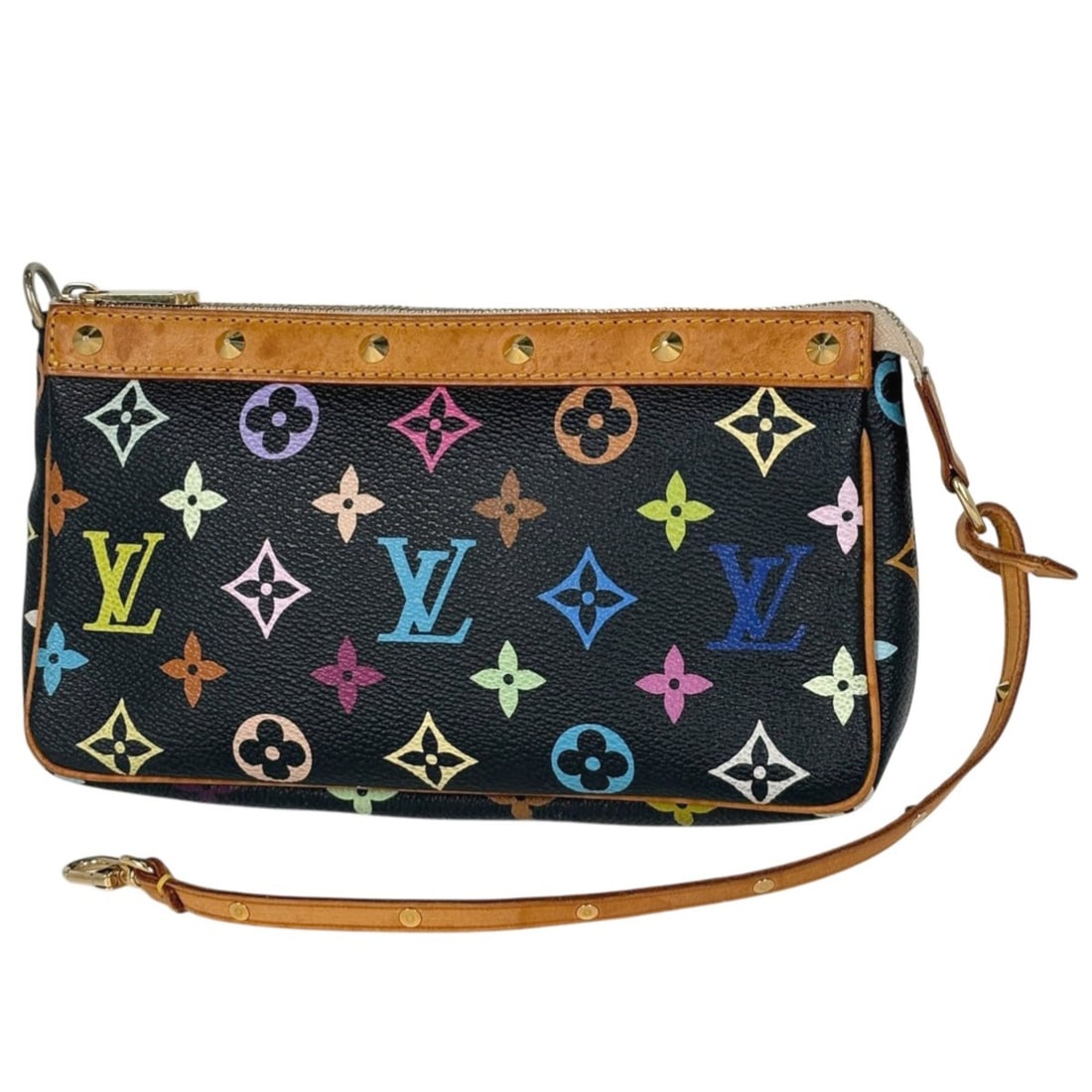 Louis Vuitton Pochette Accessoires Handbag Accessory Pouch Monogram Multicolore Noir (Black) M92648: --- Catalog ---Category: SizeSize (HxWxD): 12.5cm x 21cm x 4.5cm / 4.92'' x 8.26'' x 1.77''Category: DesignType: Handbag, Pochette, PouchColor: Black, NoirGender: WomenMaterial: Monogram Multicolore C