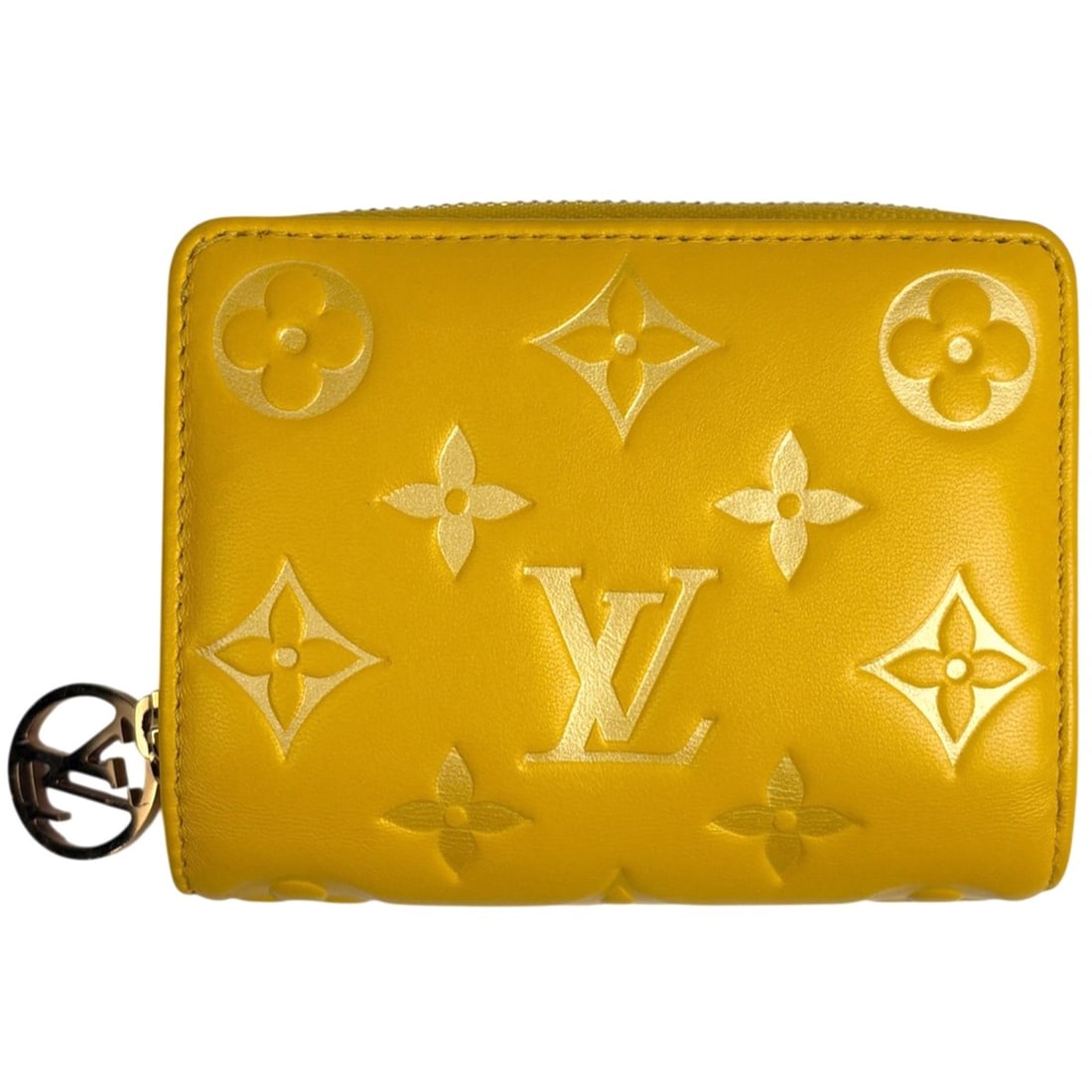 Louis Vuitton Coussin Portefeuille Round Zip Bifold Wallet in Monogram Empreinte Ginkgo Yellow,: --- Catalog ---Category: SizeSize (HxWxD): 8.5cm x 11cm x 2.5cm / 3.34'' x 4.33'' x 0.98''Category: DesignType: Wallet (bi-fold)Color: YellowGender: WomenMaterial: Monogram Empreinte Category: General