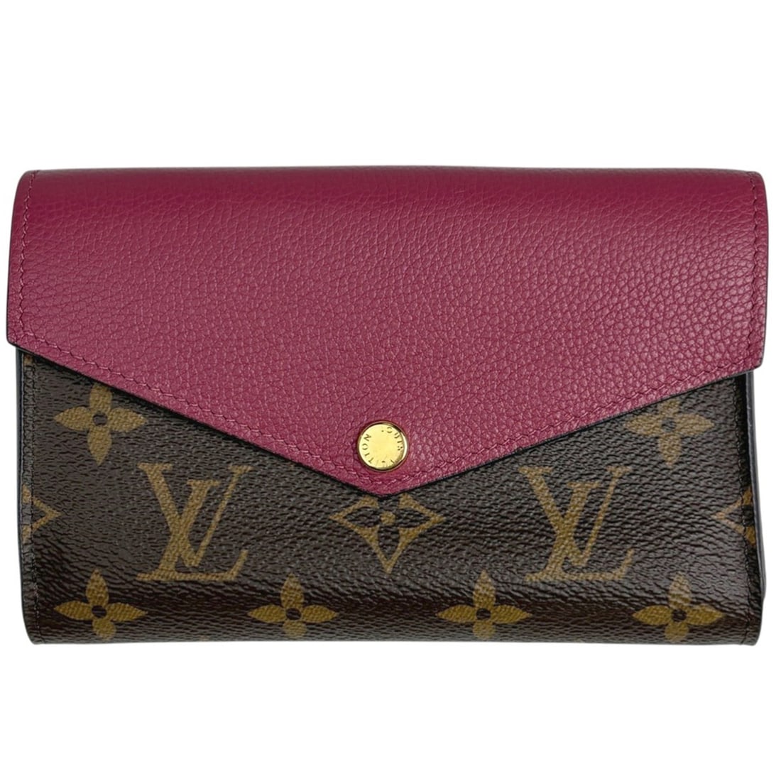 Louis Vuitton Portefeuille Pallas Compact Tri-fold Wallet with Bill and Coin Compartment, Monogram: --- Catalog ---Category: SizeSize (HxWxD): 10cm x 15.5cm x 2cm / 3.93'' x 6.1'' x 0.78''Category: DesignType: Wallet (tri-fold)Color: Brown, Grape, PinkGender: WomenMaterial: Monogram Category: Genera