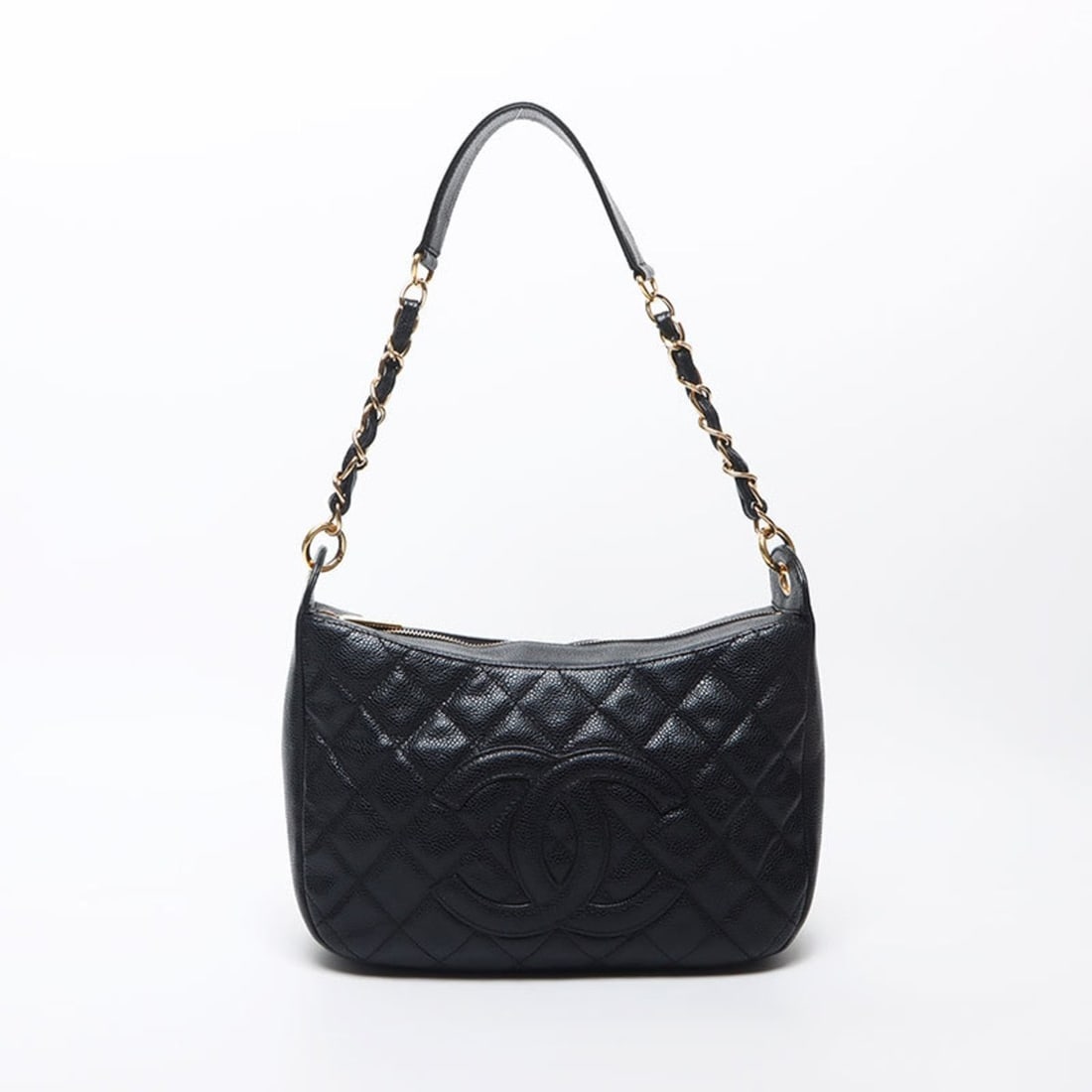 CHANEL Deka Coco Mark Matelasse Shoulder Bag Black WS11810: --- Catalog ---Category: SizeSize (HxWxD): 16cm x 28cm x 11cm / 6.29'' x 11.02'' x 4.33''Category: DesignType: Shoulder bagColor: BlackGender: WomenCategory: GeneralBrand: ChanelCountry of Origin: Fra