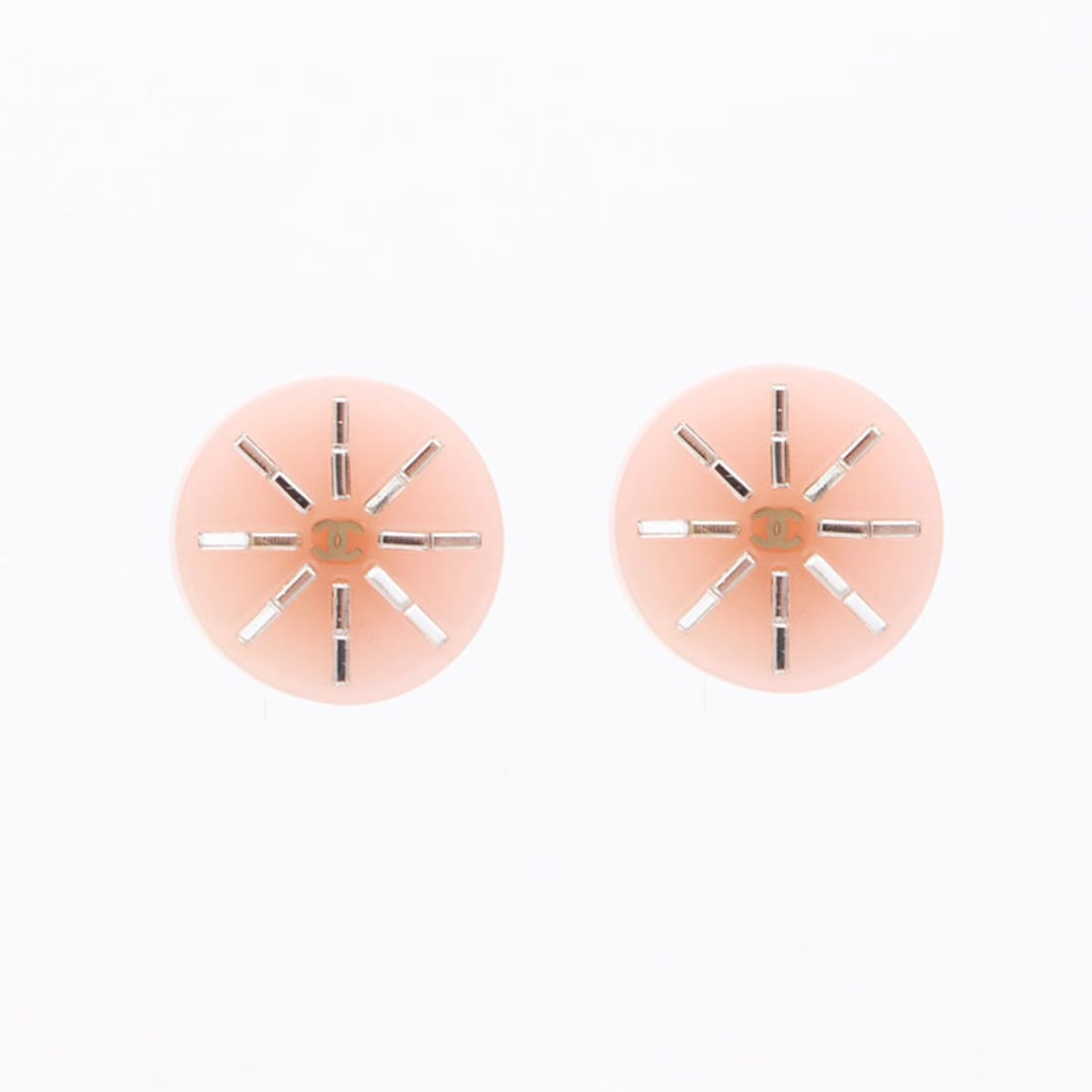 CHANEL Round Coco Mark 07C Earrings, Pink, WS11348: --- Catalog ---Category: DesignType: Clip earringsColor: PinkGender: WomenCategory: GeneralBrand: ChanelCountry of Origin: France--- Item List ---Section: ConditionRanking: Rank A Used - A few traces