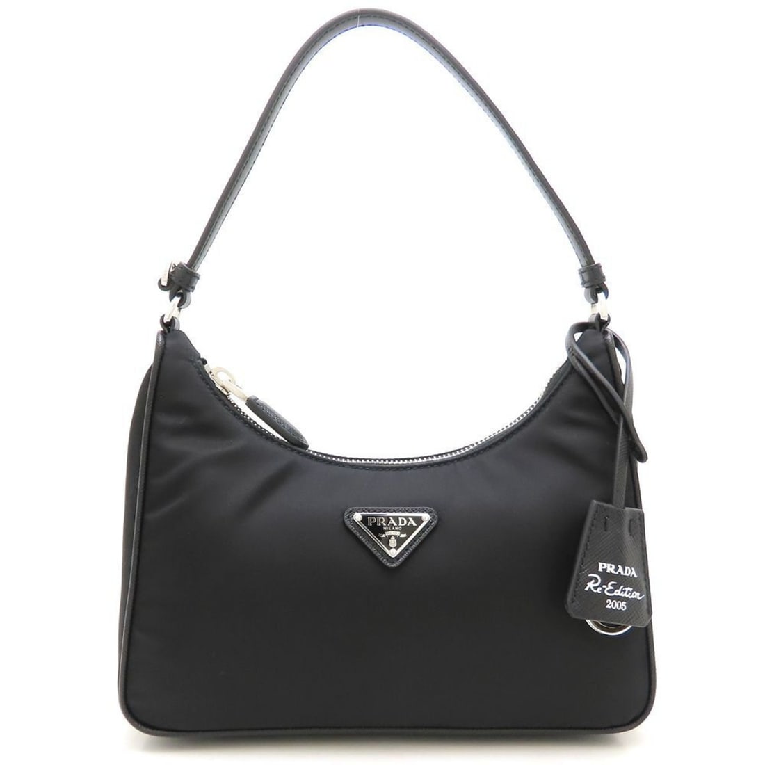 PRADA Re-Edition 2005 Mini Handbag, Re-Nylon 1N204M Nylon and Leather, Black, Women's, 353156: --- Catalog ---Category: SizeSize (HxWxD): 16.5cm x 21.5cm x 6cm / 6.49'' x 8.46'' x 2.36''Category: DesignType: HandbagColor: BlackGender: WomenMaterial: Nylon , Leather Category: GeneralMPN: 1N204MB