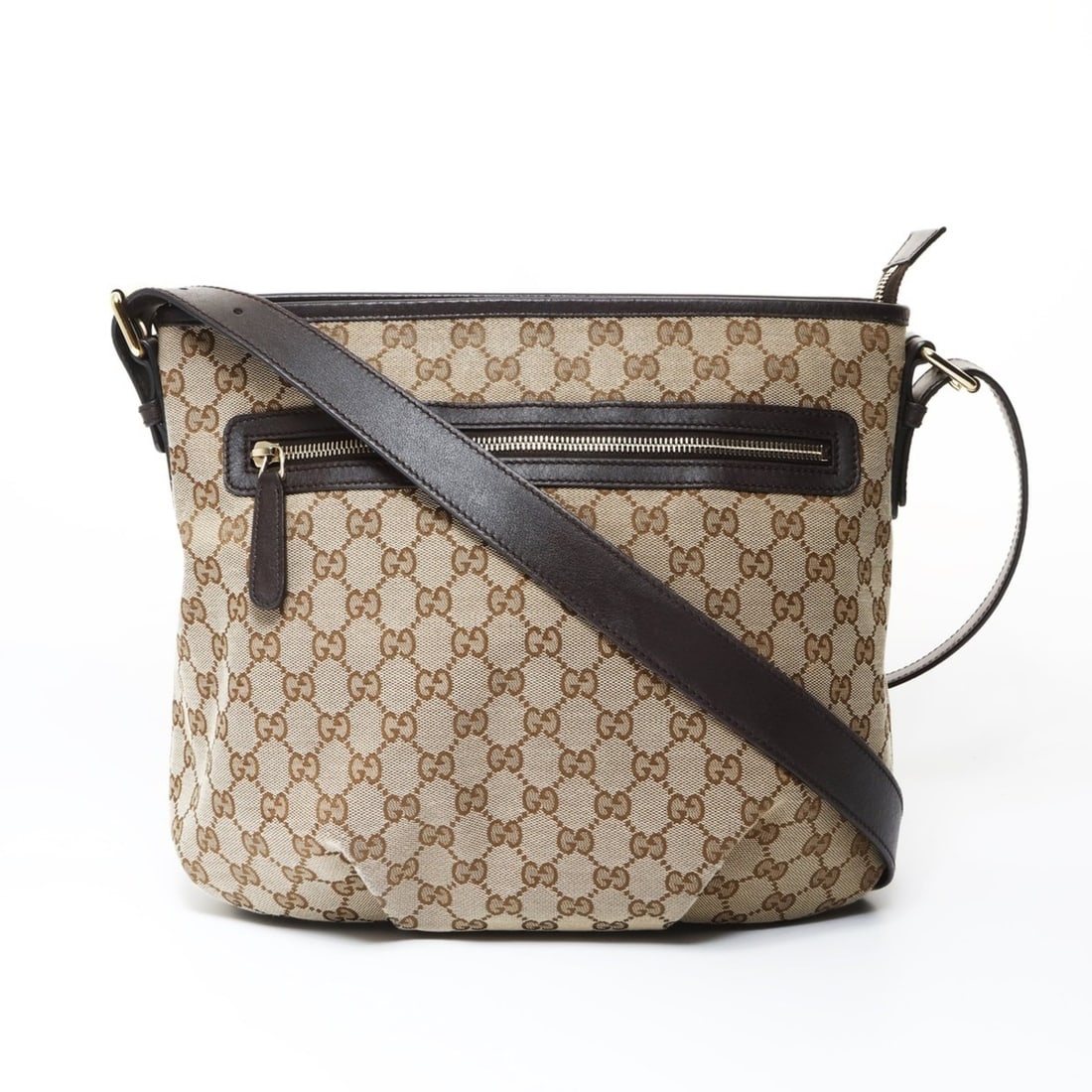 Gucci GG Canvas Shoulder Bag Brown WS26904: --- Catalog ---Category: SizeSize (HxWxD): 26cm x 32cm x 10cm / 10.23'' x 12.59'' x 3.93''Category: DesignType: Shoulder bagColor: BrownGender: WomenCategory: GeneralBrand: GucciCountry of Origin: Ita