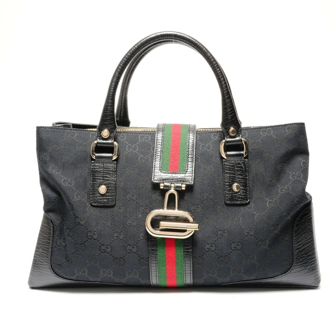 Gucci GG Canvas Sherry Handbag Black WS27240: --- Catalog ---Category: SizeSize (HxWxD): 21cm x 36cm x 10.5cm / 8.26'' x 14.17'' x 4.13''Category: DesignType: HandbagColor: BlackGender: WomenCategory: GeneralBrand: GucciCountry of Origin: Italy--