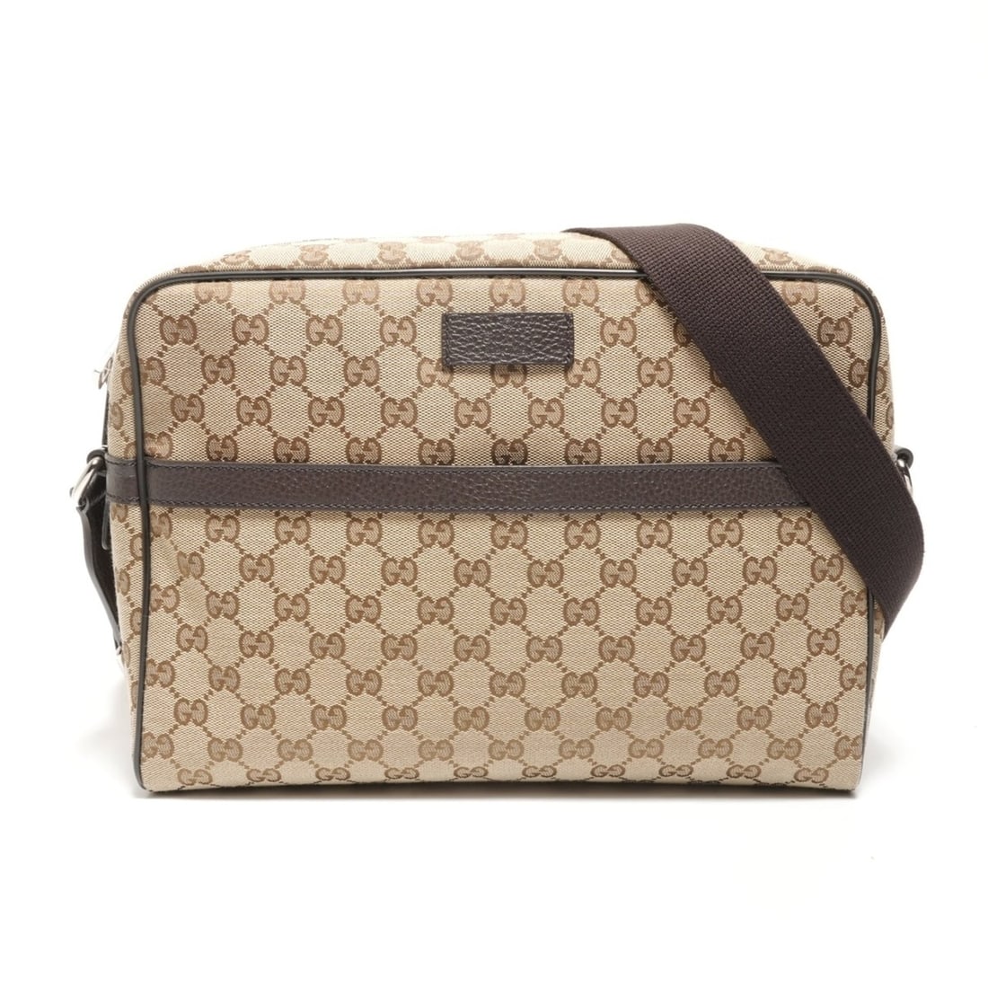 Gucci GG Canvas Shoulder Bag Brown WS26854: --- Catalog ---Category: SizeSize (HxWxD): 23cm x 32cm / 9.05'' x 12.59''Category: DesignType: Shoulder bagColor: BrownGender: WomenCategory: GeneralBrand: GucciCountry of Origin: Italy--- Item List