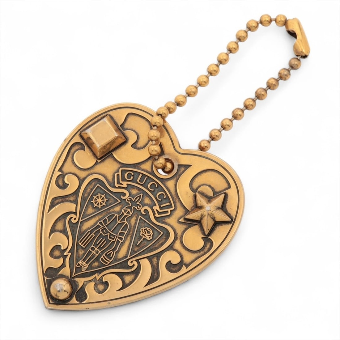 Gucci Heart Keychain Gold - 2