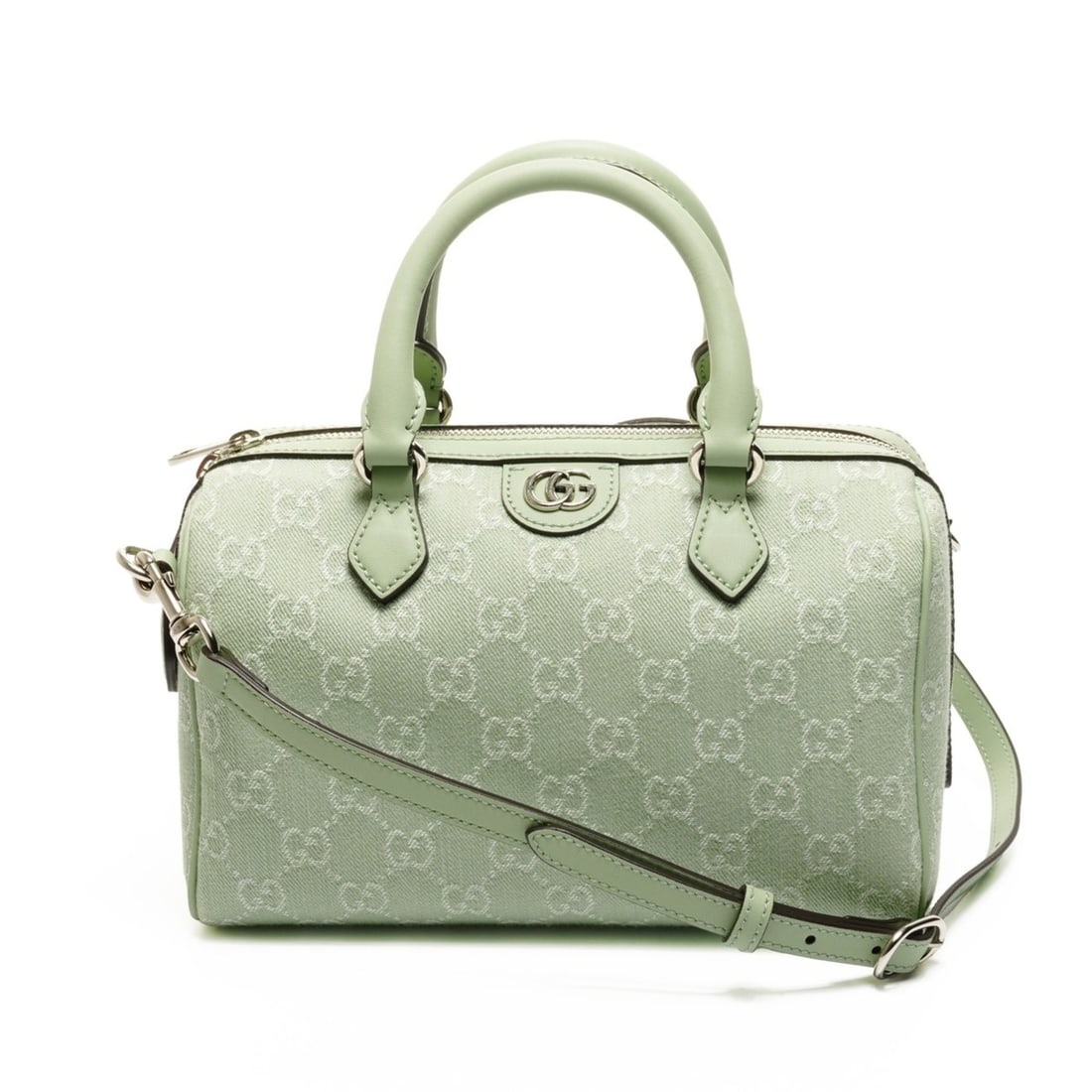 Gucci Ophidia Small GG Canvas 2-Way Boston Bag in Green: --- Catalog ---Category: SizeSize (HxWxD): 16cm x 25cm x 14cm / 6.29'' x 9.84'' x 5.51''Category: DesignType: Boston bagColor: GreenGender: WomenCategory: GeneralBrand: GucciCountry of Origin: