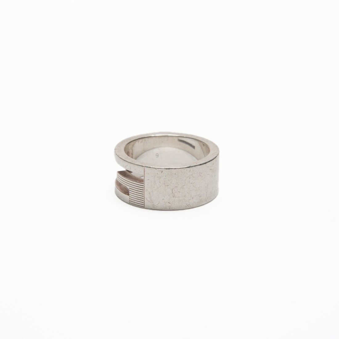 Gucci Logo #8 Ring, Silver - 6