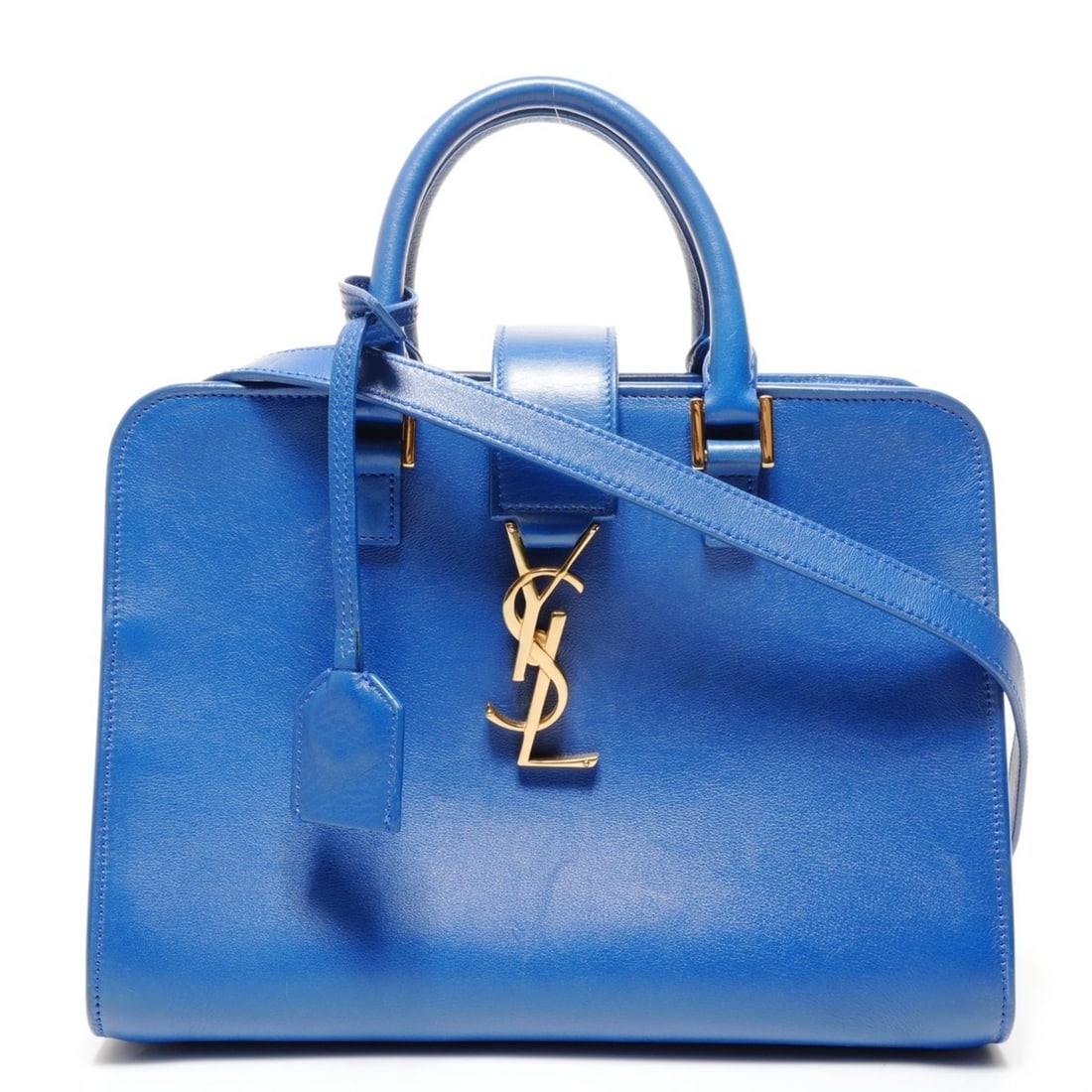Yves Saint Laurent Baby Cabas Tote Shoulder Bag in Blue (WS27376): --- Catalog ---Category: SizeSize (HxWxD): 18.5cm x 25cm x 13cm / 7.28'' x 9.84'' x 5.11''Category: DesignType: Shoulder bagColor: BlueGender: WomenCategory: GeneralBrand: Yves Saint LaurentCountry of