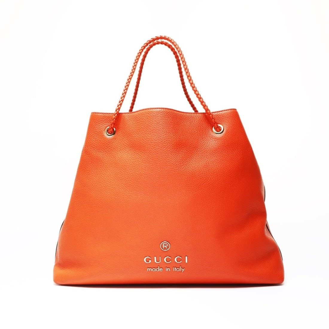 Gucci Logo Leather Tote Bag Orange WS26934: --- Catalog ---Category: SizeSize (HxWxD): 32cm x 42cm x 14cm / 12.59'' x 16.53'' x 5.51''Category: DesignType: Tote bagColor: OrangeGender: WomenCategory: GeneralBrand: GucciCountry of Origin: Italy-