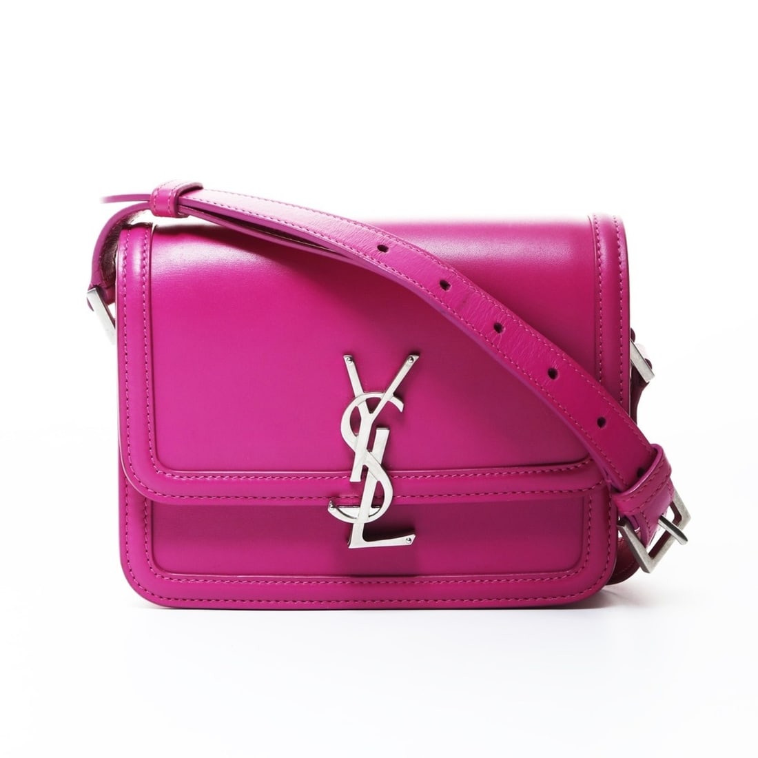Yves Saint Laurent Solferino Small Satchel Bag with YSL Logo and Silver Hardware, Pink, WS26509: --- Catalog ---Category: SizeSize (HxWxD): 14cm x 18cm x 4cm / 5.51'' x 7.08'' x 1.57''Category: DesignType: Shoulder bagColor: PinkGender: WomenCategory: GeneralBrand: Yves Saint LaurentCountry of Or