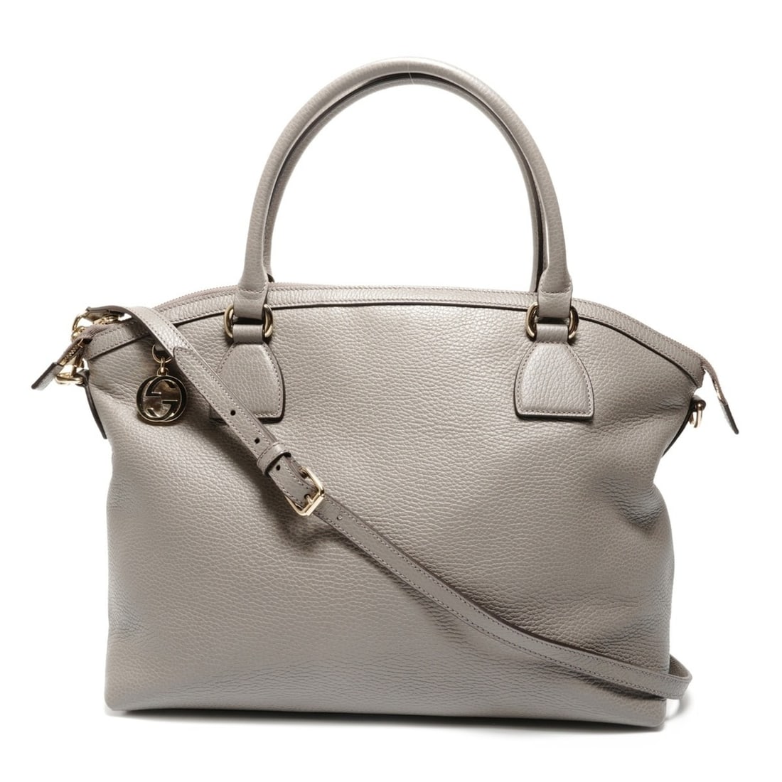 Gucci 2-way Interlocking G Leather Shoulder Bag, Gray, WS26867 (1 of 15)