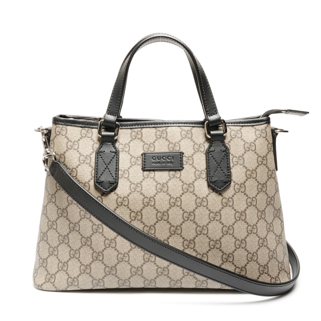 Gucci GG Supreme 2-Way Shoulder Bag, Brown, WS27157: --- Catalog ---Category: SizeSize (HxWxD): 21cm x 32cm x 13cm / 8.26'' x 12.59'' x 5.11''Category: DesignType: Shoulder bagColor: BrownGender: WomenCategory: GeneralBrand: GucciCountry of Origin: Ital