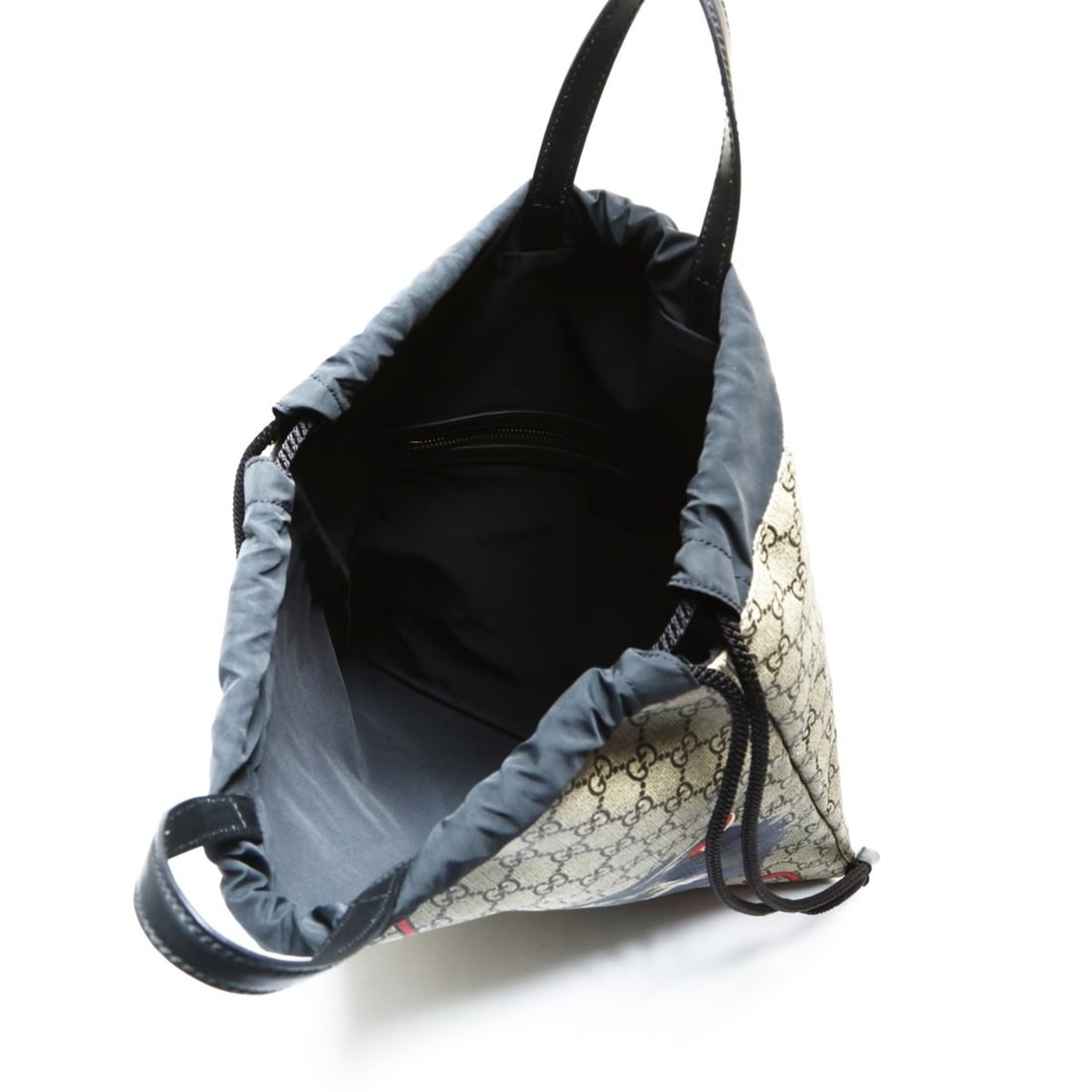 Gucci GG Supreme Drawstring Wolf Backpack, Brown, WS26935 - 11