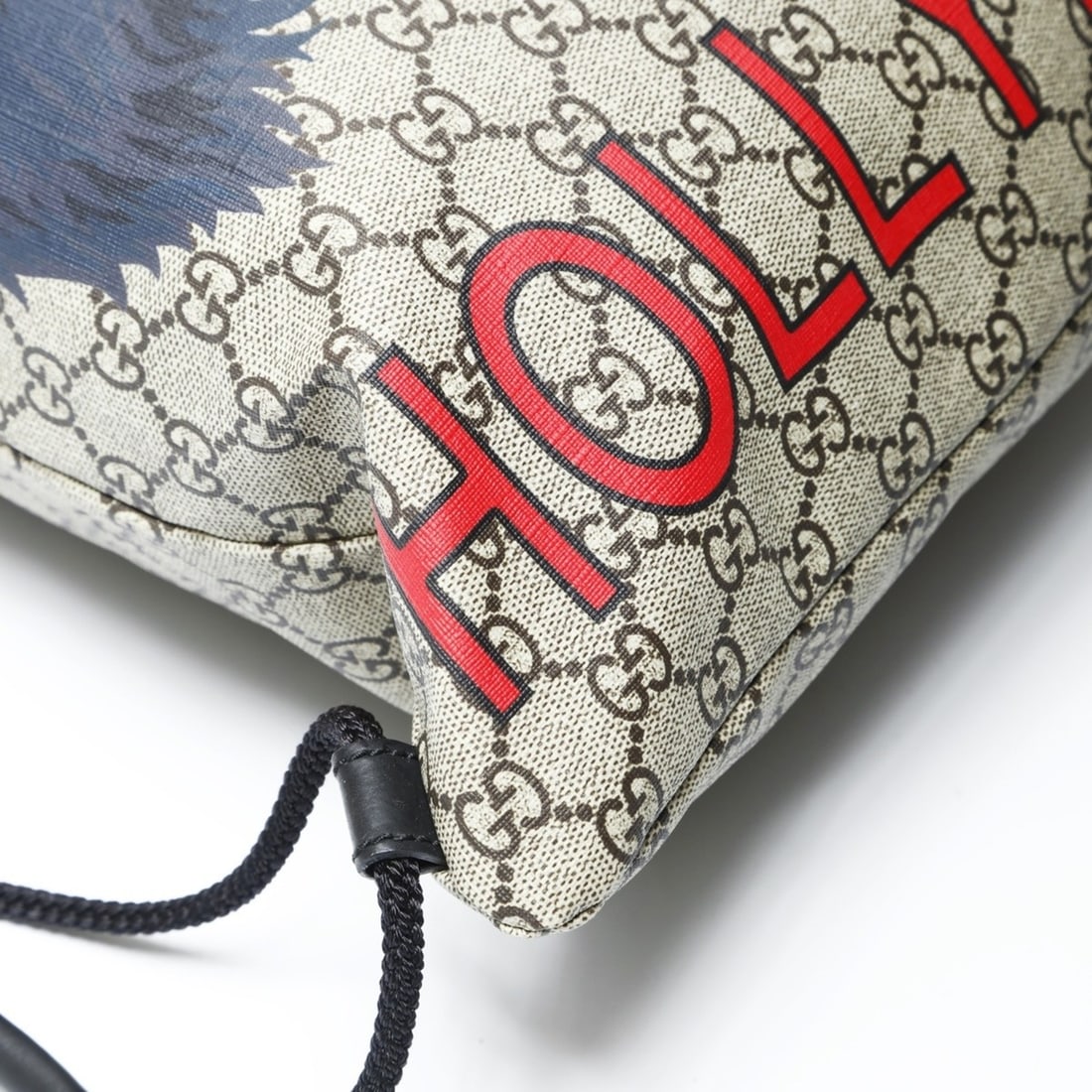 Gucci GG Supreme Drawstring Wolf Backpack, Brown, WS26935 - 5