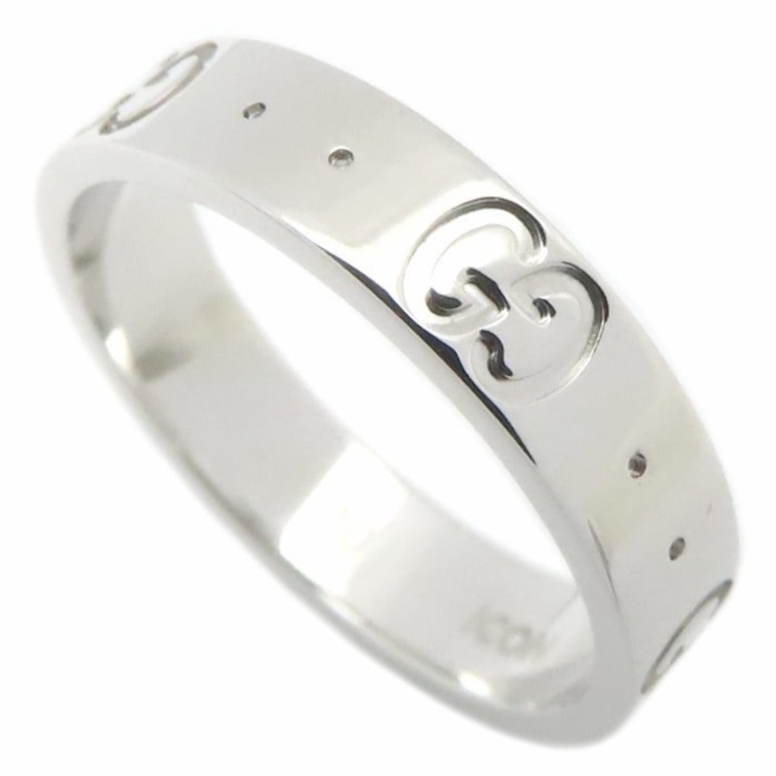 GUCCI Icon Ring #10 18KWG Women's 295131: --- Catalog ---Category: SizeJP Size: 9.5US Size: 5Category: DesignType: Band ringColor: White goldGender: WomenMaterial: White gold (18K)Category: GeneralBrand: Gucci--- Item List ---Section: Conditi
