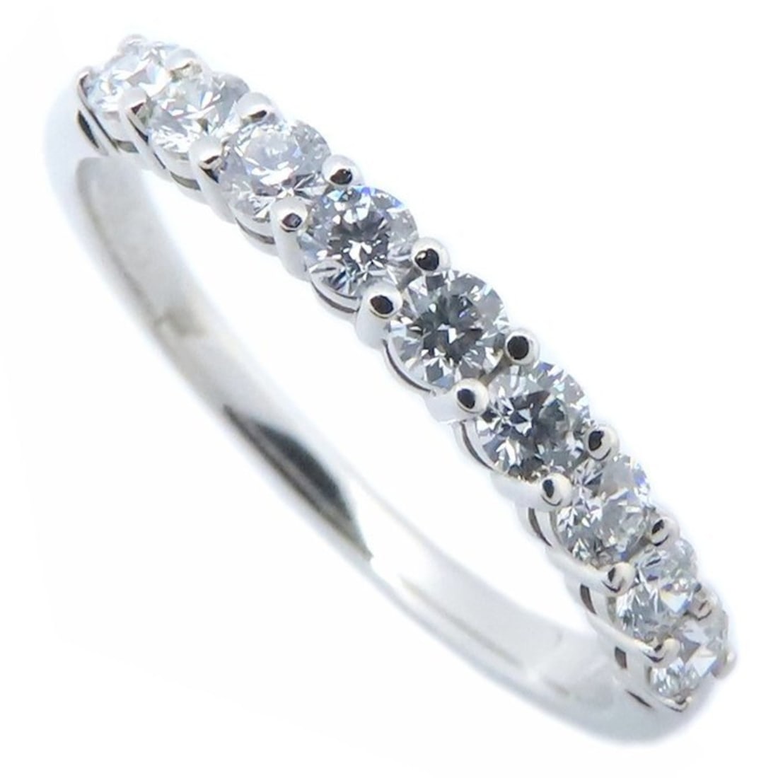 TIFFANY & Co. Tiffany Forever Band Ring with Half Circle Diamond, Pt950, Women's, 295107: --- Catalog ---Category: SizeJP Size: 8US Size: 4.5Category: DesignType: Band ringColor: PlatinumStone: DiamondGender: WomenMaterial: Platinum 950Category: GeneralBrand: Tiffany--- Item List ---Sectio