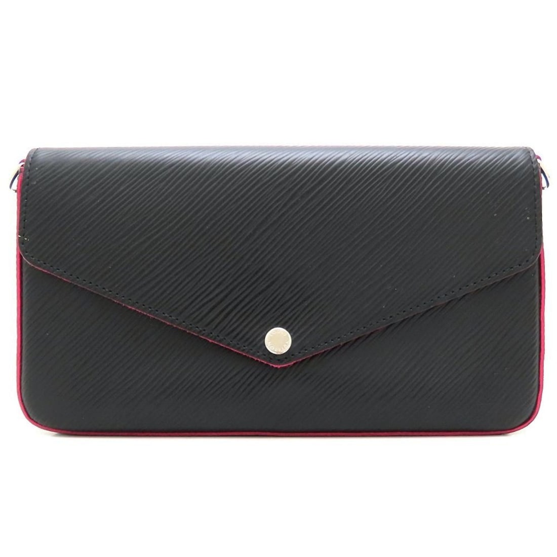 LOUIS VUITTON Epi Leather Pochette Felicie M64579 Clutch Bag in Noir and Hot Pink, Women's, 353135: --- Catalog ---Category: SizeSize (HxWxD): 12cm x 21cm x 3cm / 4.72'' x 8.26'' x 1.18''Category: DesignType: PochetteColor: Hot pink, NoirGender: WomenMaterial: Leather Category: GeneralMPN: M64579Bra