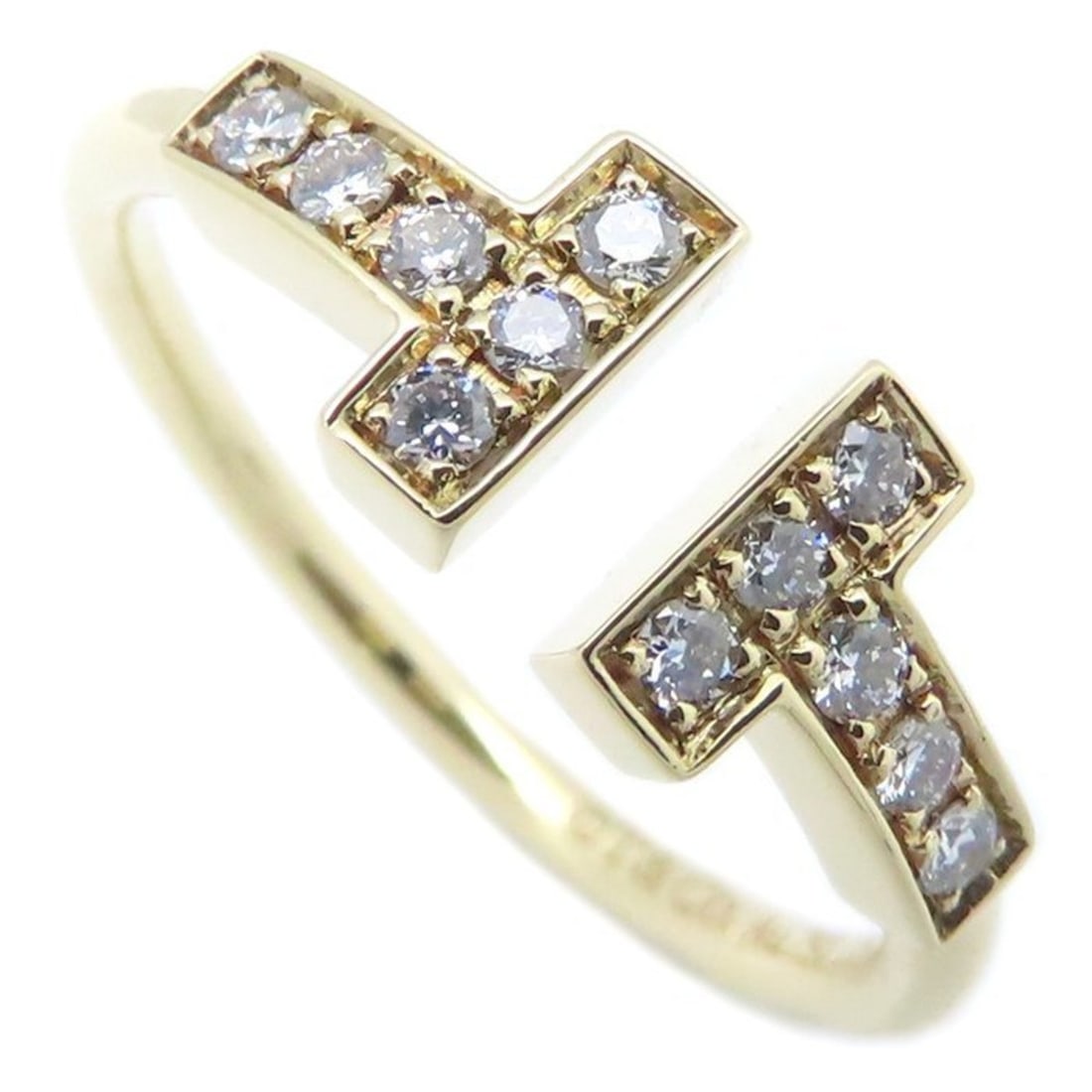 TIFFANY & Co. Tiffany T-Wire Ring with Diamonds, 18K White Gold, Women's, 60147091, 295106: --- Catalog ---Category: SizeJP Size: 9US Size: 5Category: DesignType: Band ringColor: Yellow goldStone: DiamondGender: WomenMaterial: Yellow gold (18K)Category: GeneralMPN: 60147091Brand: Tiffany---
