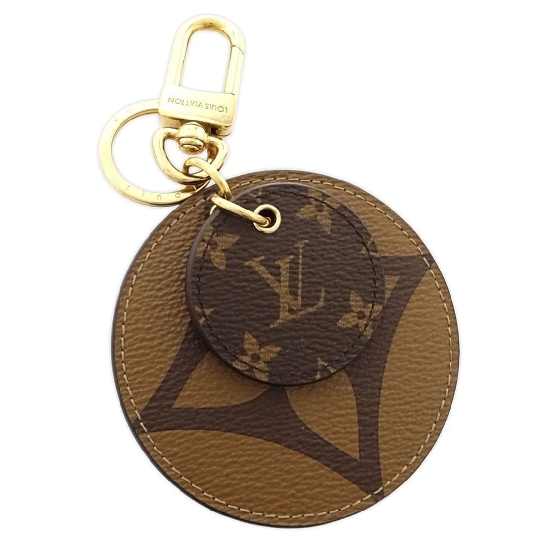 LOUIS VUITTON Key Ring M69317 Porte-Clés Illustre Monogram Giant Reverse Brown Women's 181954: --- Catalog ---Category: SizeSize (HxWxD): 13cm x 2.7cm / 5.11'' x 1.06''Category: DesignType: KeyringColor: BrownGender: WomenMaterial: CanvasCategory: GeneralMPN: M69317Brand: Louis VuittonCountry o