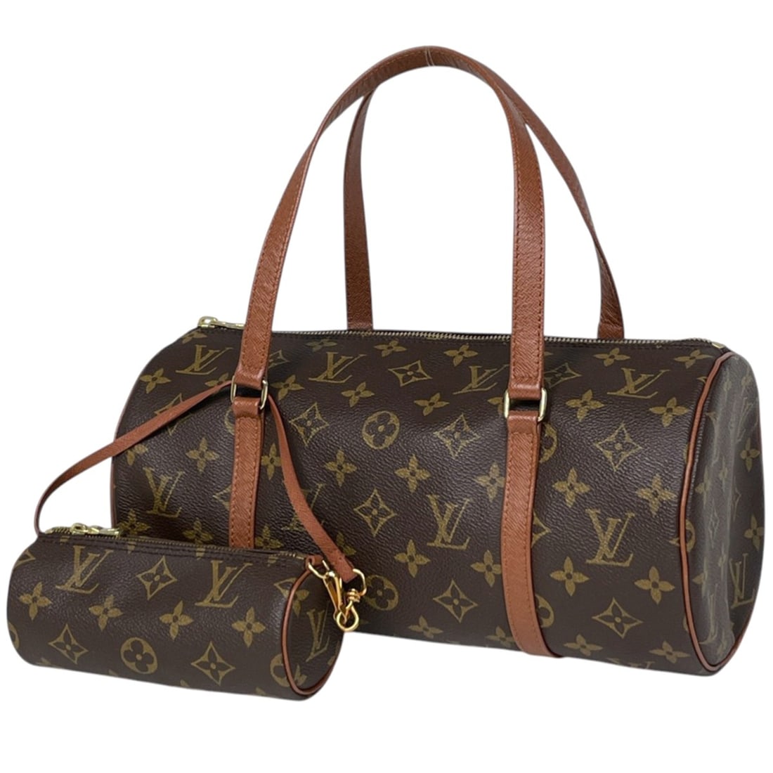 Louis Vuitton Papillon 30 Barrel Bag, Old/Previous Model, Monogram Brown, Women's, M51365 (1 of 8)