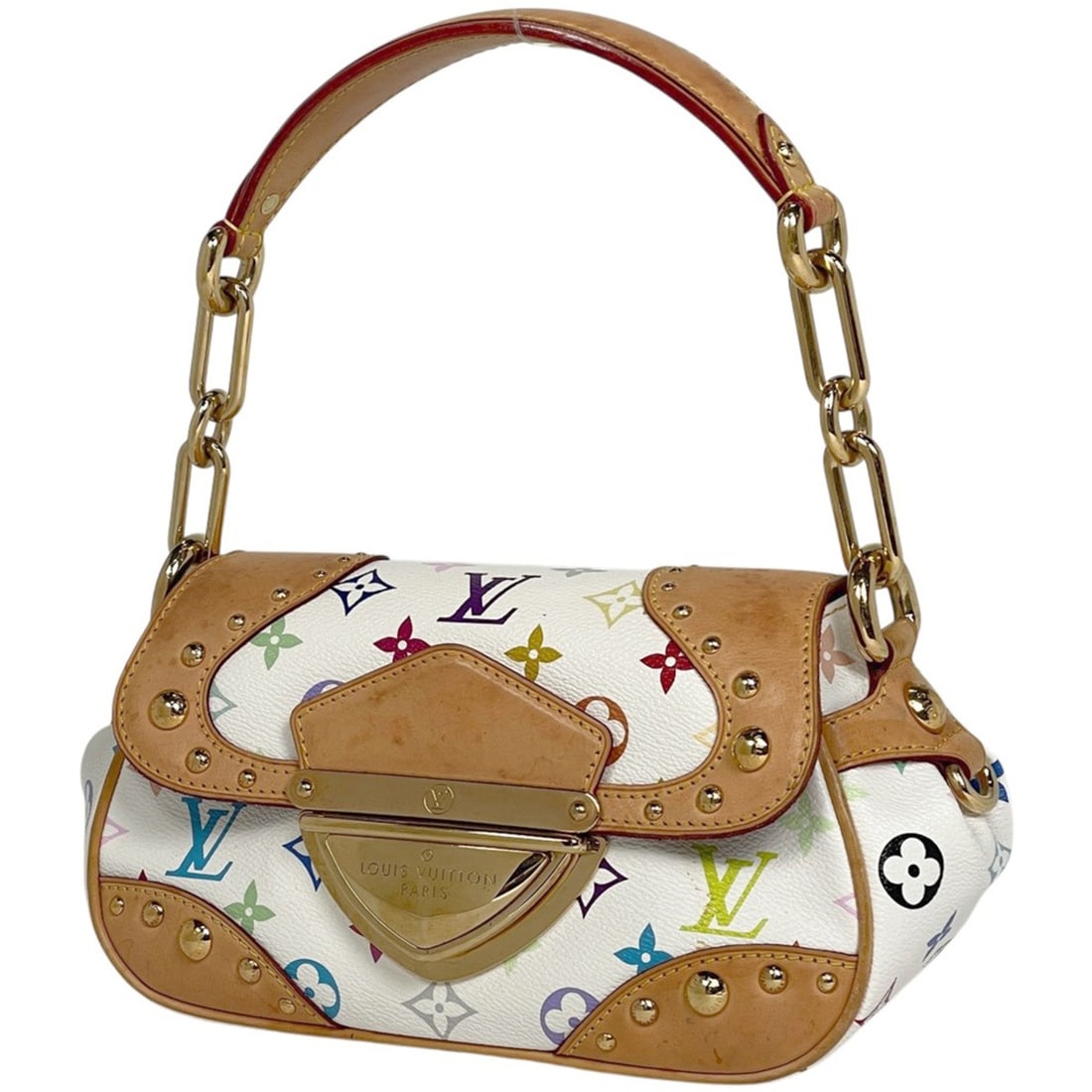 Louis Vuitton Marilyn Handbag, Monogram Multicolore, Blanc (White), M40127, Women's: --- Catalog ---Category: SizeSize (HxWxD): 13cm x 23cm x 10cm / 5.11'' x 9.05'' x 3.93''Category: DesignType: Handbag, Shoulder bagColor: Blanc, WhiteGender: WomenMaterial: Monogram Multicolore Catego
