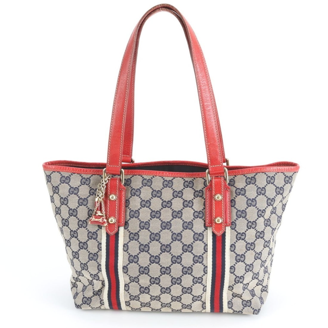 Gucci GG Canvas 137396 Leather Tote Bag Shoulder Handbag Red Women's: --- Catalog ---Category: SizeSize (HxWxD): 22cm x 28cm x 13cm / 8.66'' x 11.02'' x 5.11''Category: DesignType: Handbag, Tote bagColor: Beige, Red colorGender: WomenMaterial: Leather , Canvas Category:
