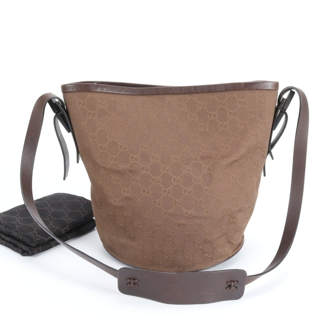 Gucci GG Canvas 106240 Leather Shoulder Bag/Handbag Brown Women's: --- Catalog ---Category: SizeSize (HxWxD): 27cm x 23cm x 19cm / 10.62'' x 9.05'' x 7.48''Category: DesignType: Handbag, Shoulder bagColor: BrownGender: WomenMaterial: Leather , Canvas Category: