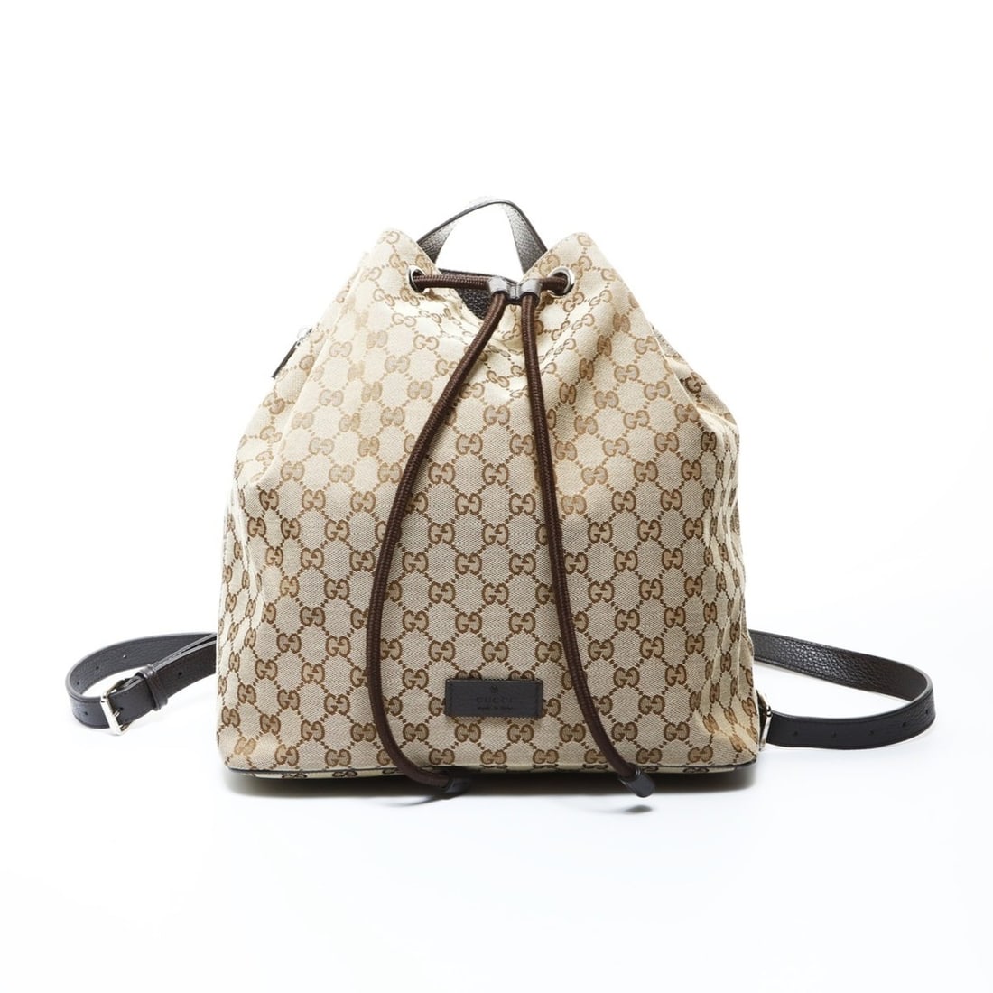 Gucci GG Canvas Backpack/Daypack, Brown: --- Catalog ---Category: SizeSize (HxWxD): 33cm x 35cm x 15cm / 12.99'' x 13.77'' x 5.9''Category: DesignType: BackpackColor: BrownGender: WomenCategory: GeneralBrand: GucciCountry of Origin: Italy---