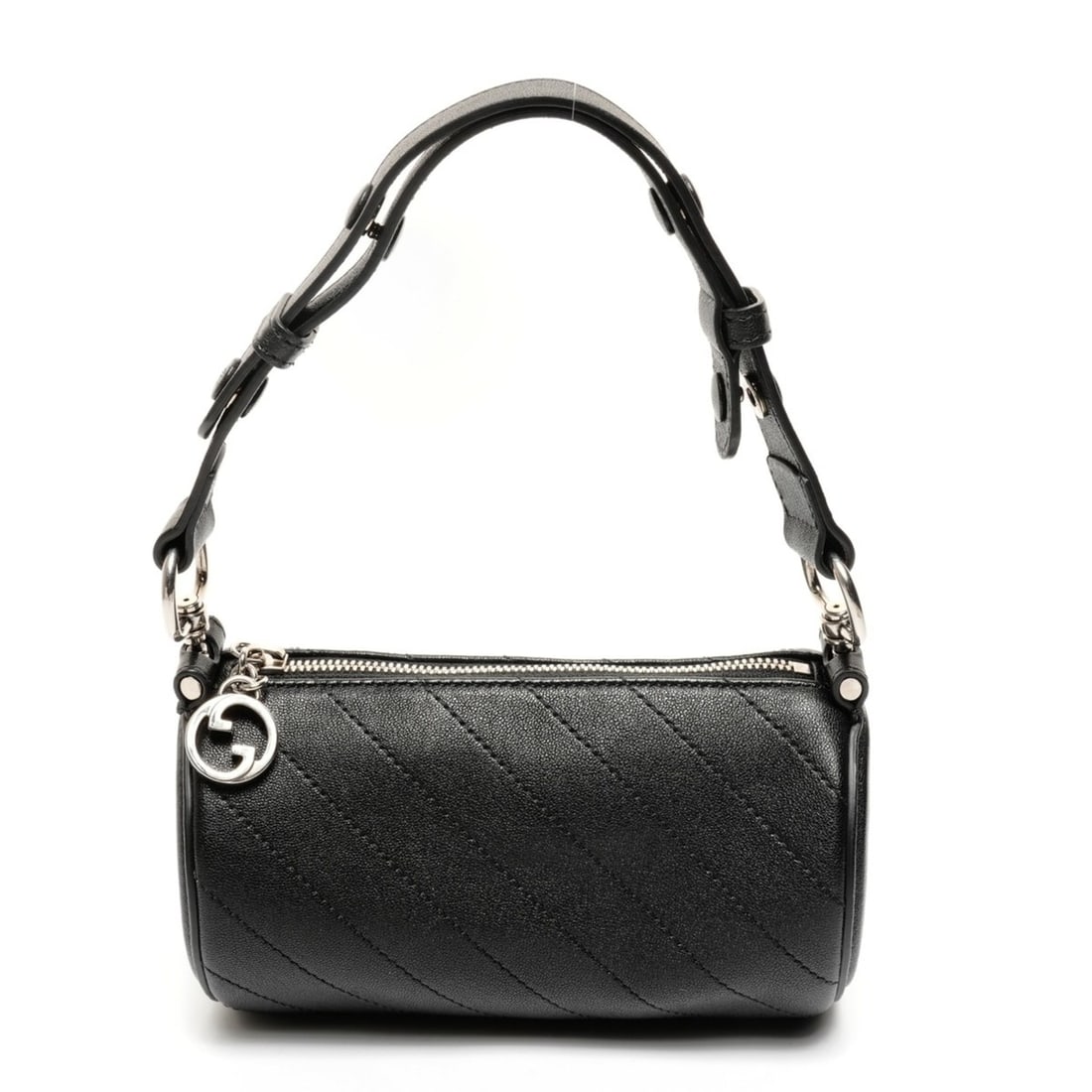 Gucci Mini Blondie Leather Drum Shoulder Bag in Black: --- Catalog ---Category: SizeSize (HxWxD): 10cm x 18cm x 10cm / 3.93'' x 7.08'' x 3.93''Category: DesignType: Shoulder bagColor: BlackGender: WomenCategory: GeneralBrand: GucciCountry of Origin: Italy