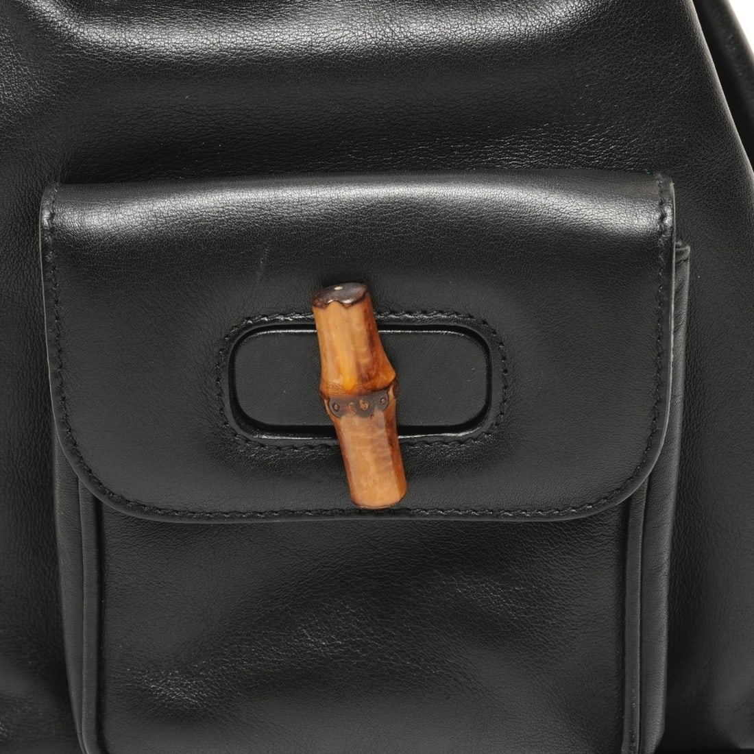 Gucci Mini Leather Bamboo Backpack/Daypack in Black - 11